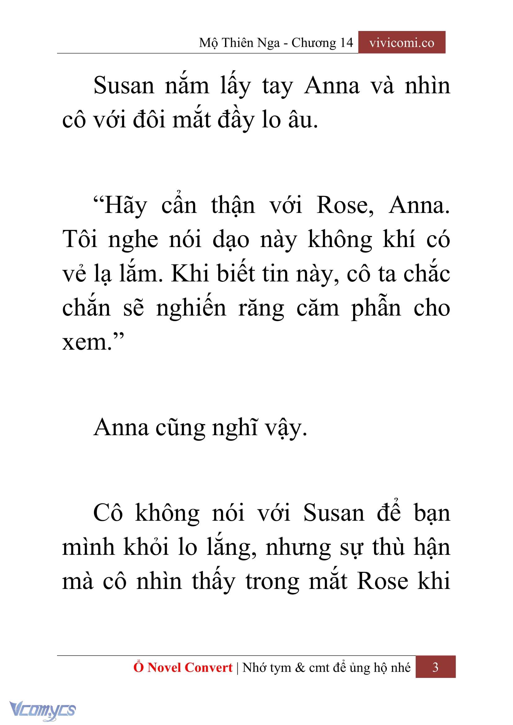 [Novel] Mộ Thiên Nga Chap 14 - Trang 2