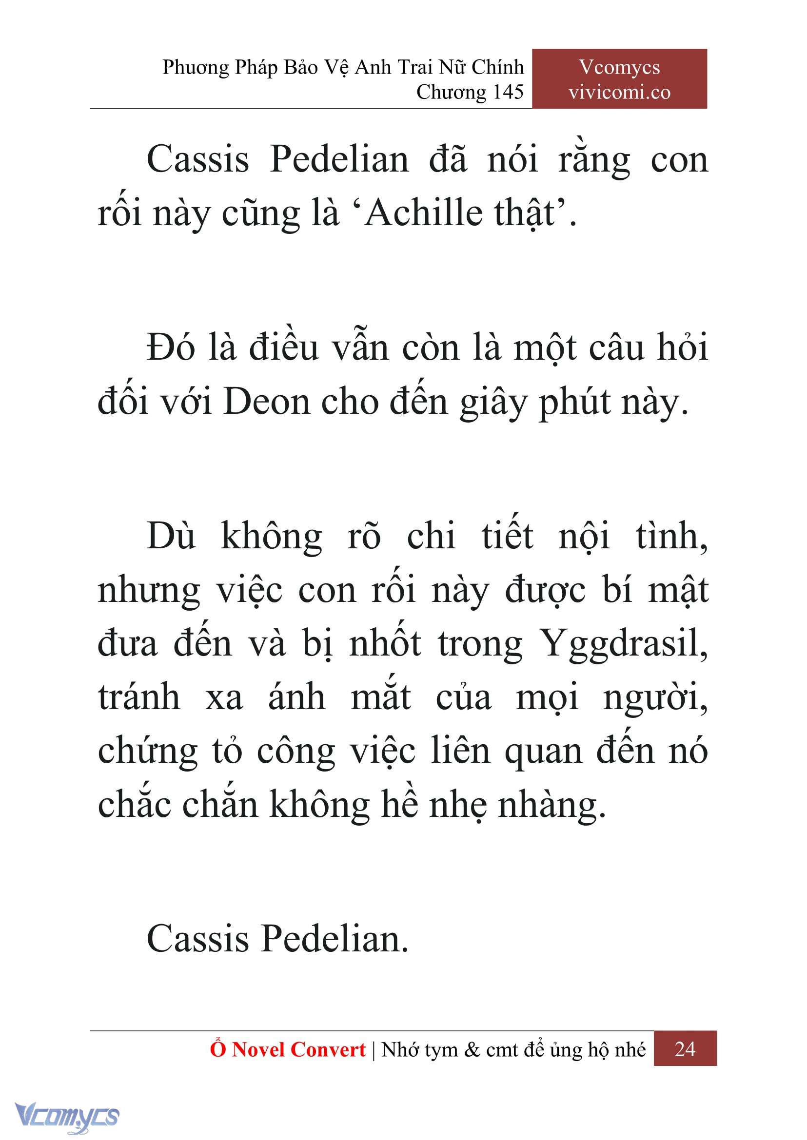 [Novel] Phương Pháp Bảo Vệ Anh Trai Nữ Chính Chap 145 - Trang 2