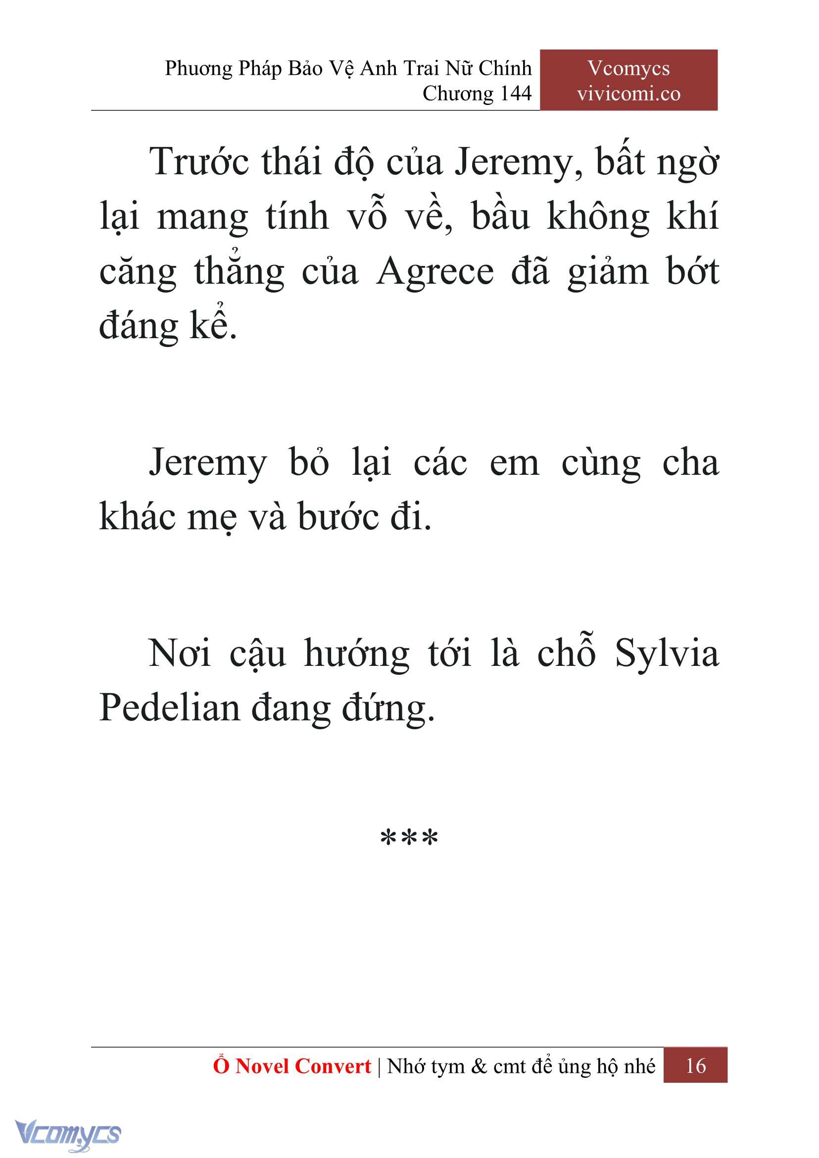 [Novel] Phương Pháp Bảo Vệ Anh Trai Nữ Chính Chap 144 - Trang 2