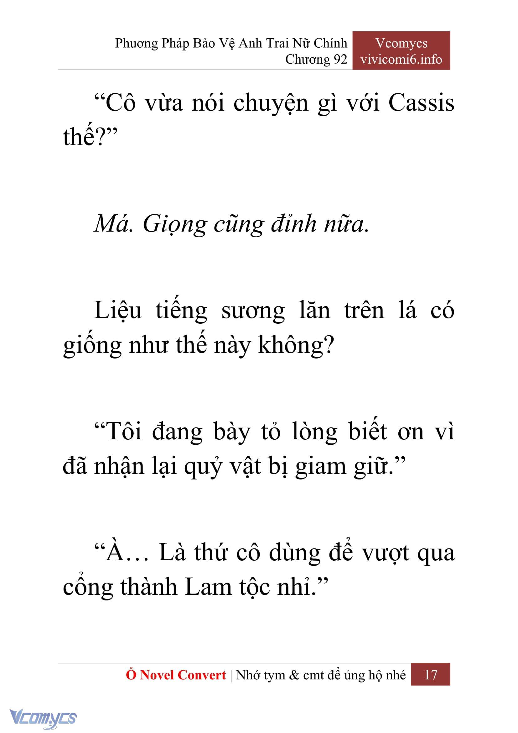[Novel] Phương Pháp Bảo Vệ Anh Trai Nữ Chính Chap 92 - Trang 2