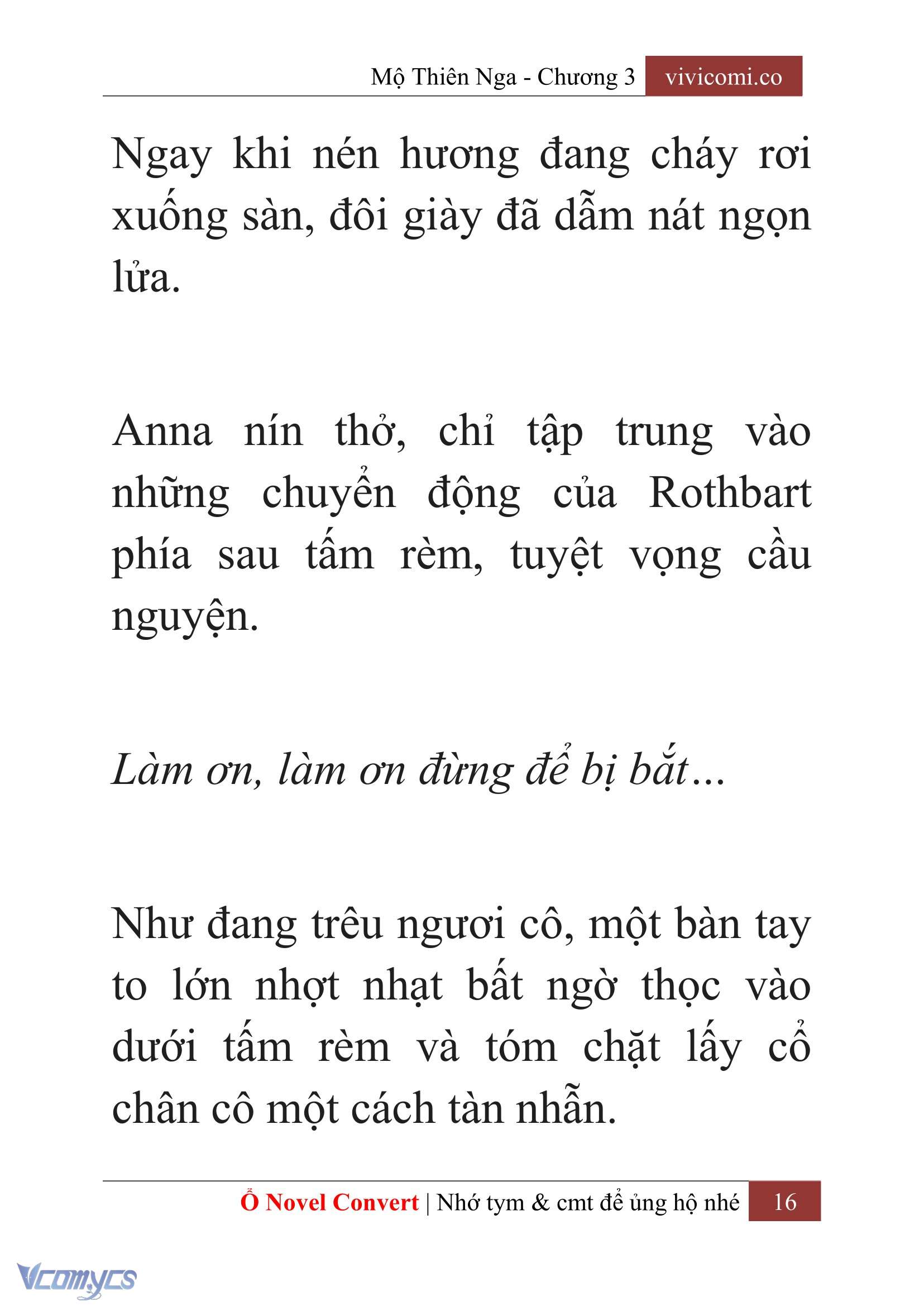 [Novel] Mộ Thiên Nga Chap 3 - Trang 2
