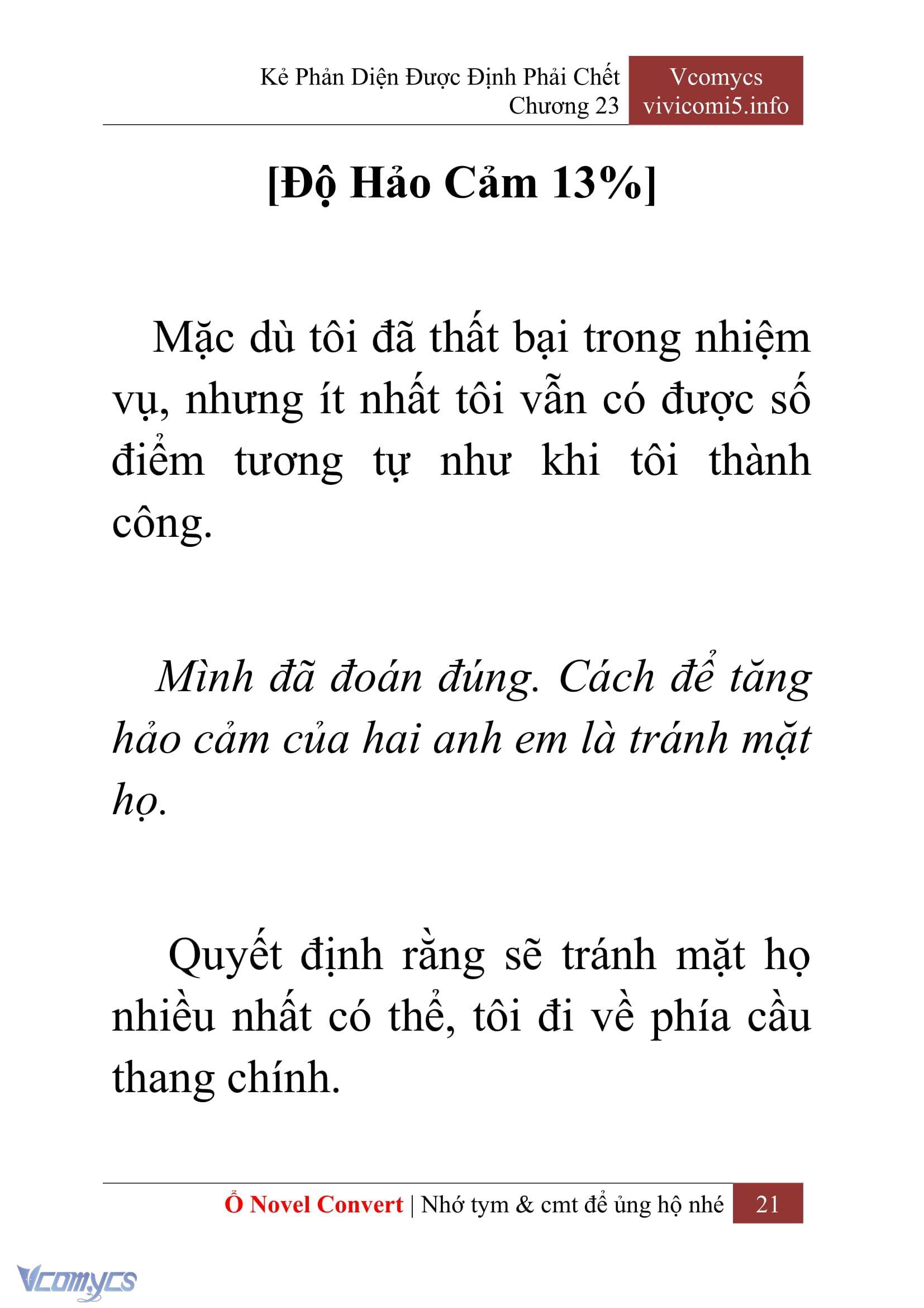 [Novel] Kẻ Phản Diện Được Định Phải Chết Chap 23 - Trang 2