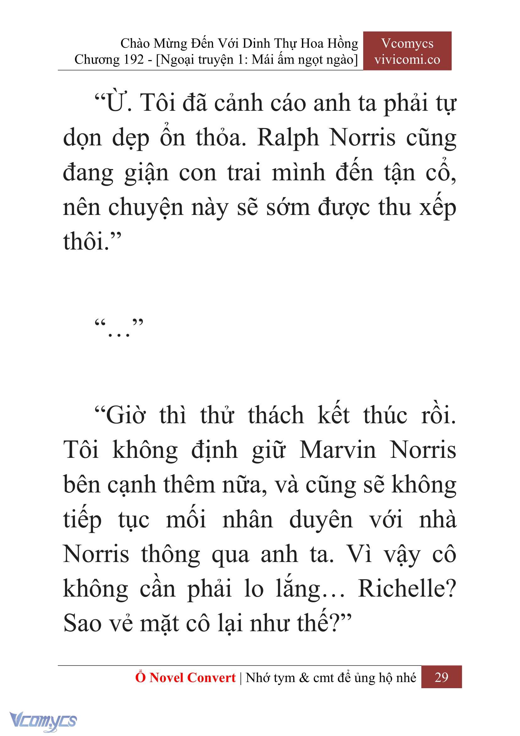 [Novel] Chào Mừng Đến Với Dinh Thự Hoa Hồng Chap 192 - Trang 2