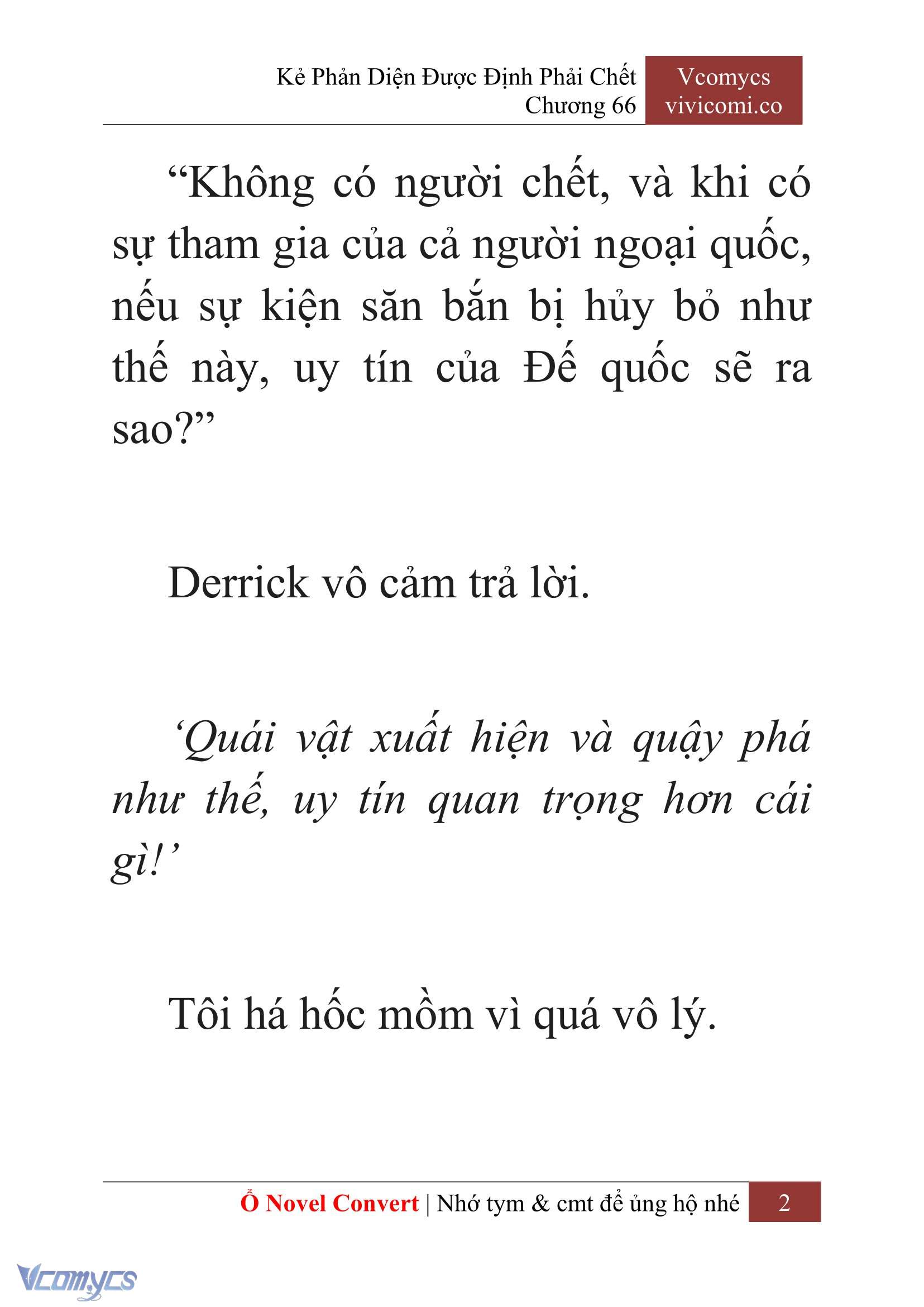 [Novel] Kẻ Phản Diện Được Định Phải Chết Chap 66 - Trang 2