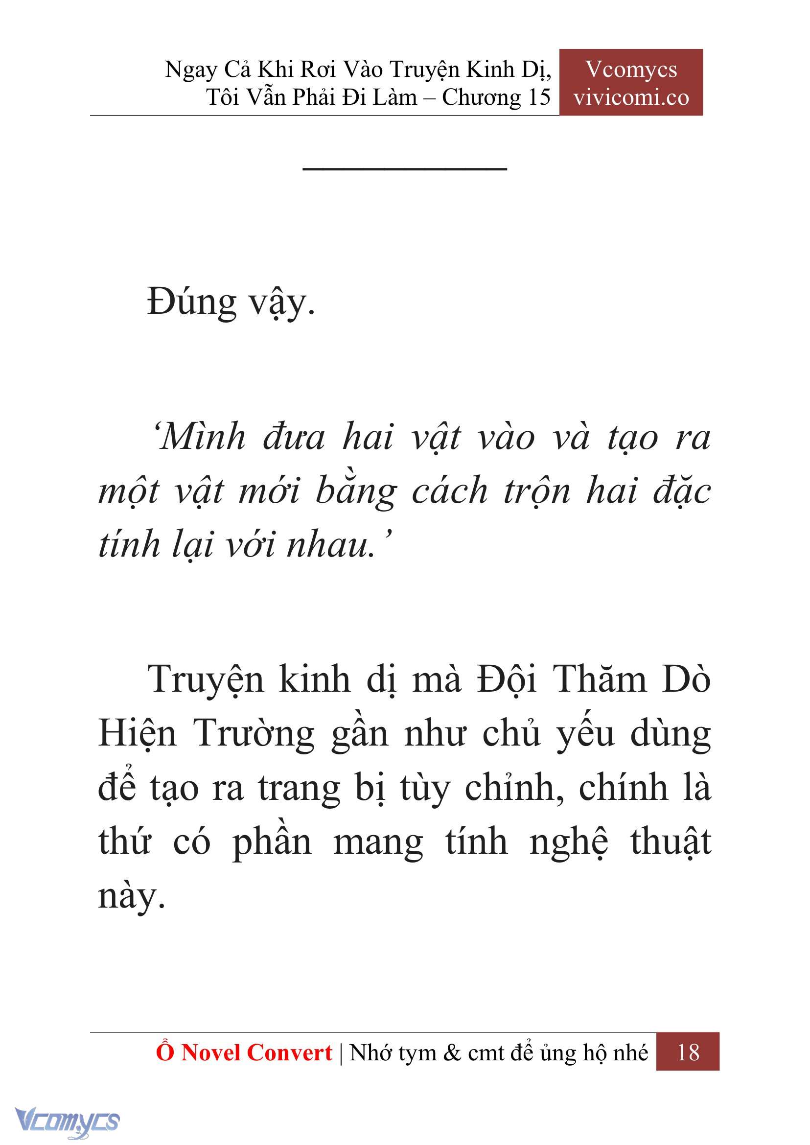 [Novel] Ngay Cả Khi Rơi Vào Truyện Kinh Dị, Tôi Vẫn Phải Đi Làm Chap 15 - Trang 2