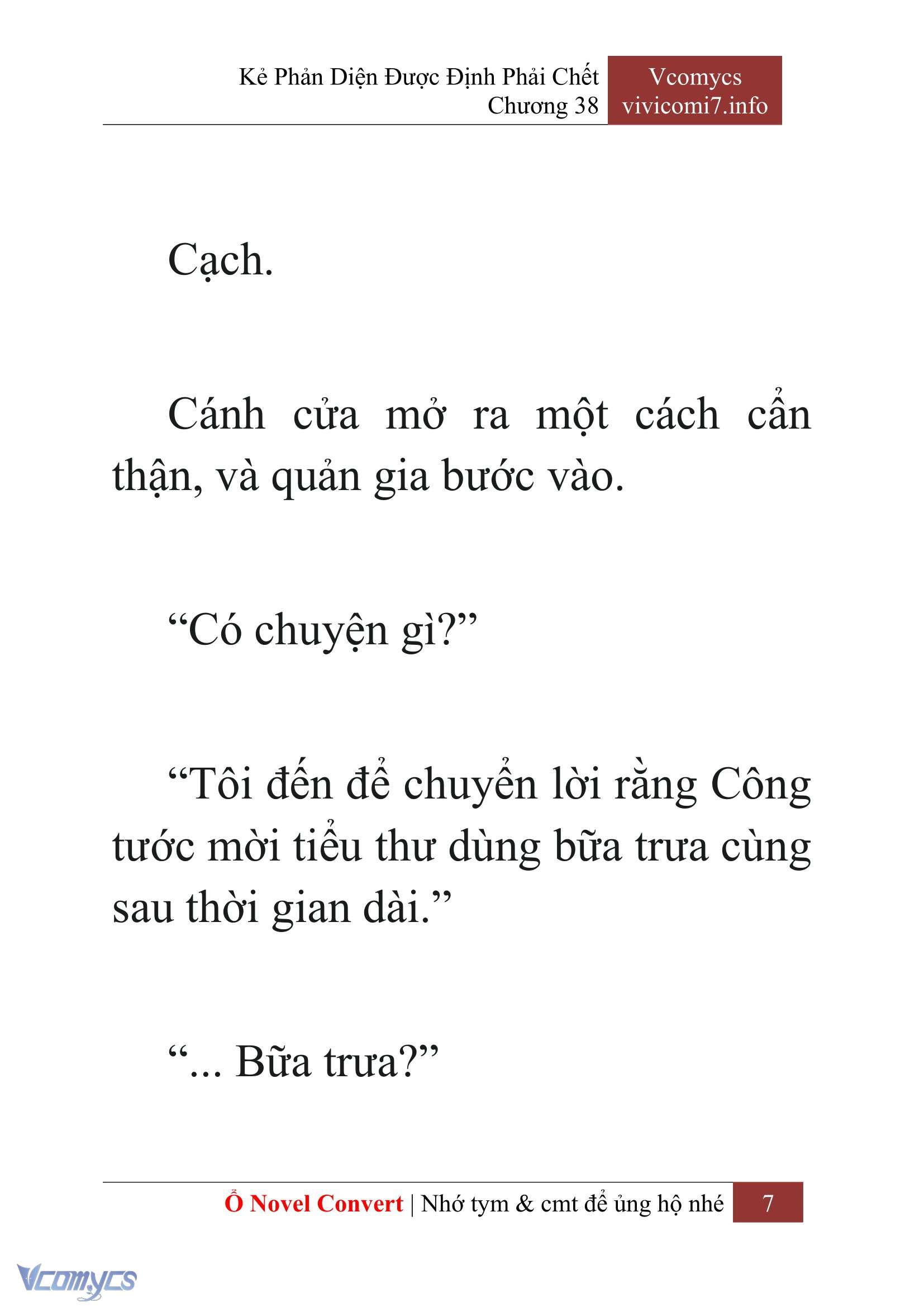 [Novel] Kẻ Phản Diện Được Định Phải Chết Chap 38 - Trang 2