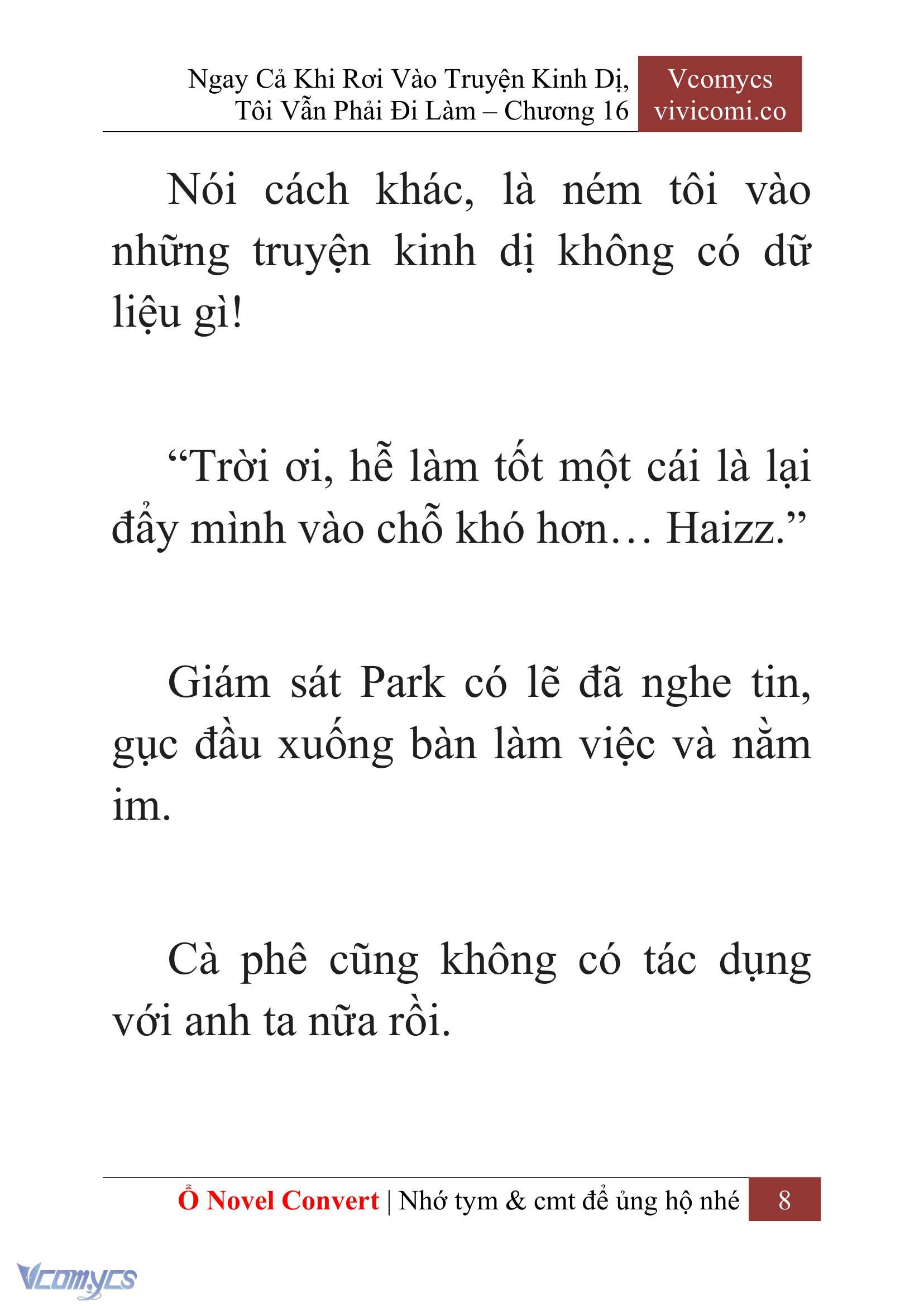 [Novel] Ngay Cả Khi Rơi Vào Truyện Kinh Dị, Tôi Vẫn Phải Đi Làm Chap 16 - Trang 2