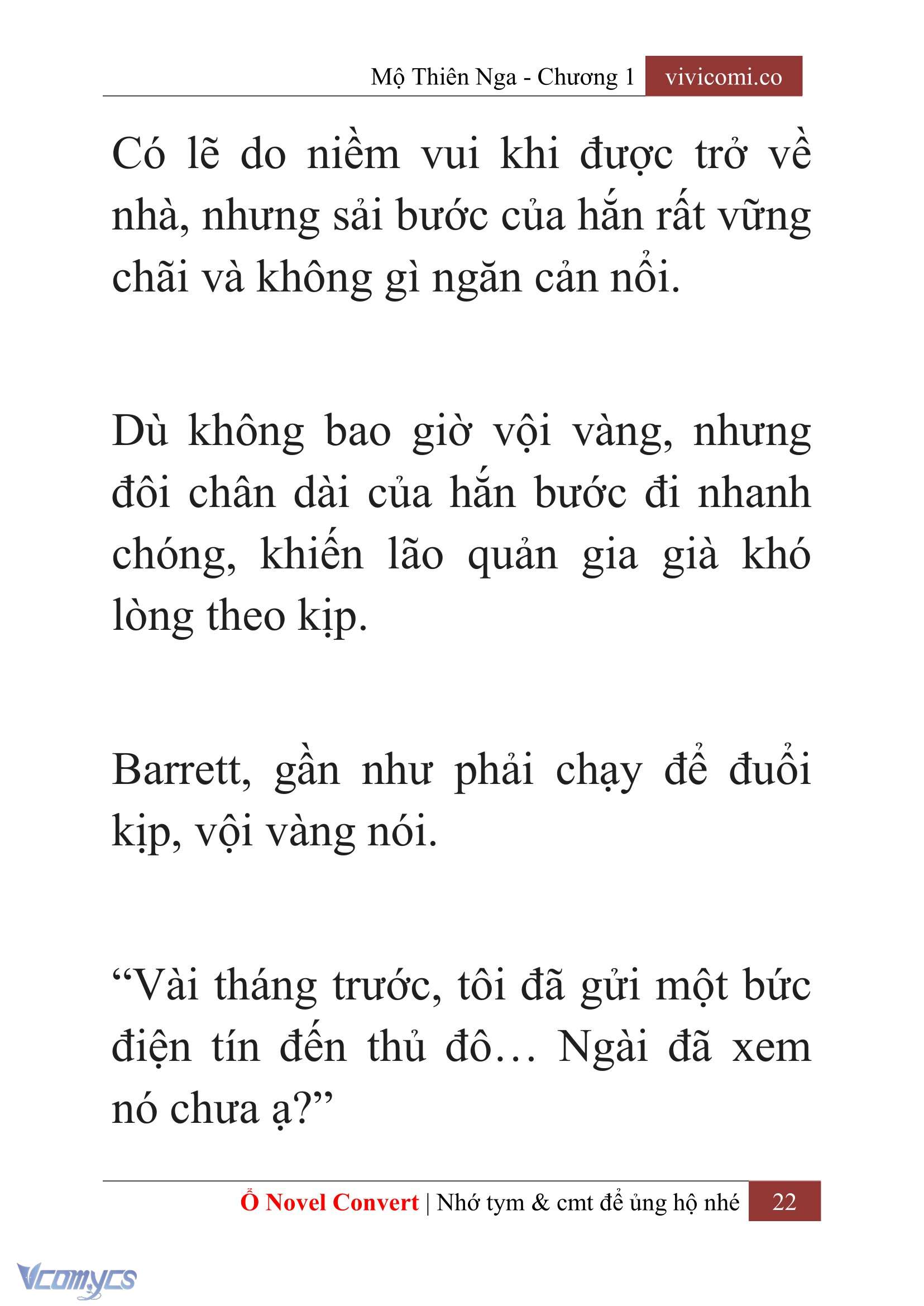 [Novel] Mộ Thiên Nga Chap 1 - Trang 2