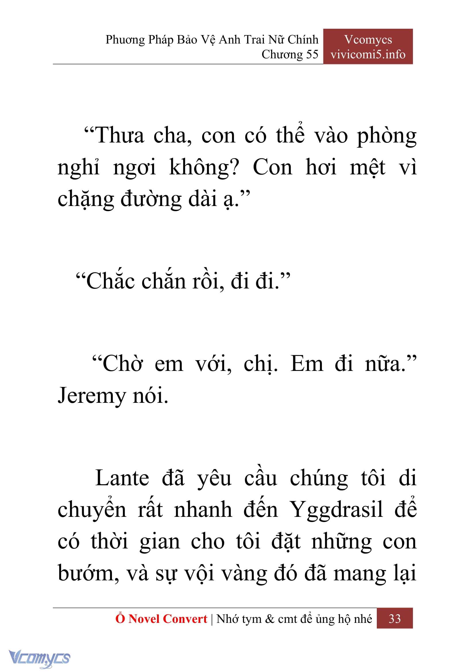 [Novel] Phương Pháp Bảo Vệ Anh Trai Nữ Chính Chap 55 - Trang 2