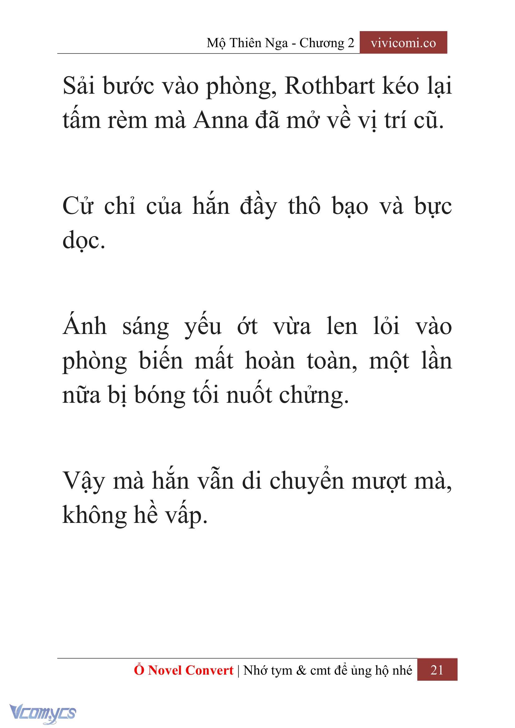 [Novel] Mộ Thiên Nga Chap 2 - Trang 2