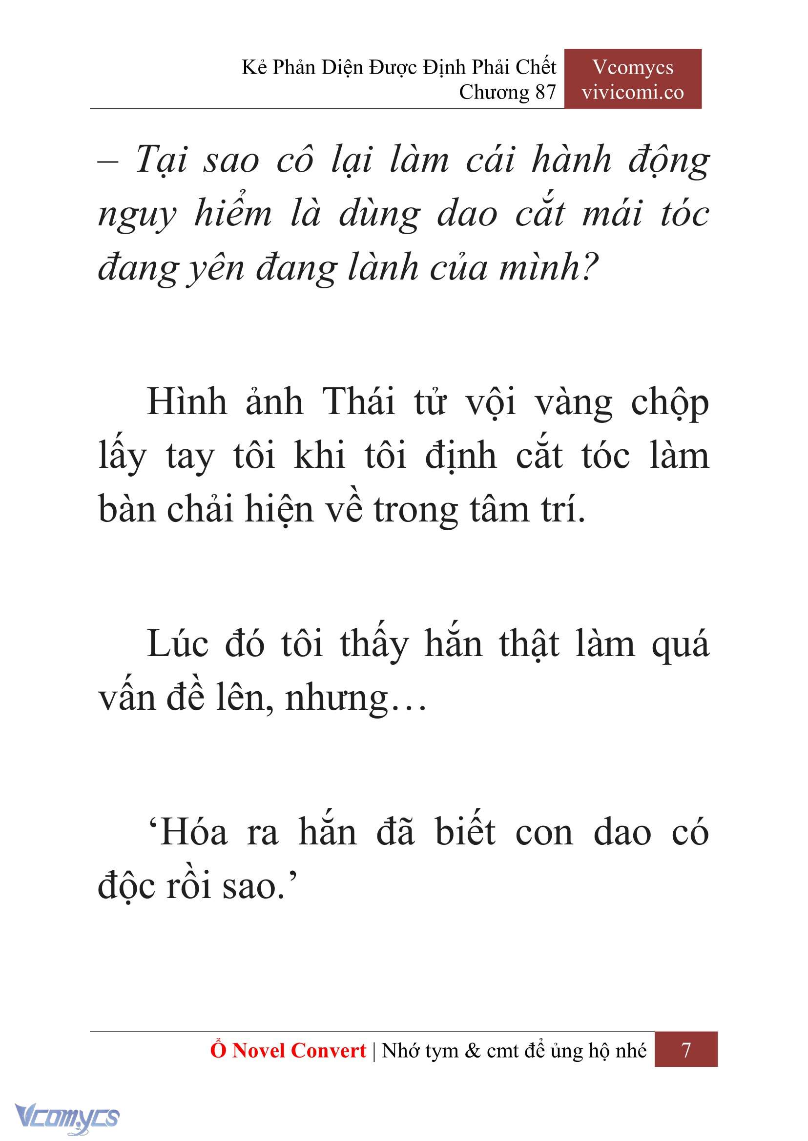[Novel] Kẻ Phản Diện Được Định Phải Chết Chap 87 - Trang 2