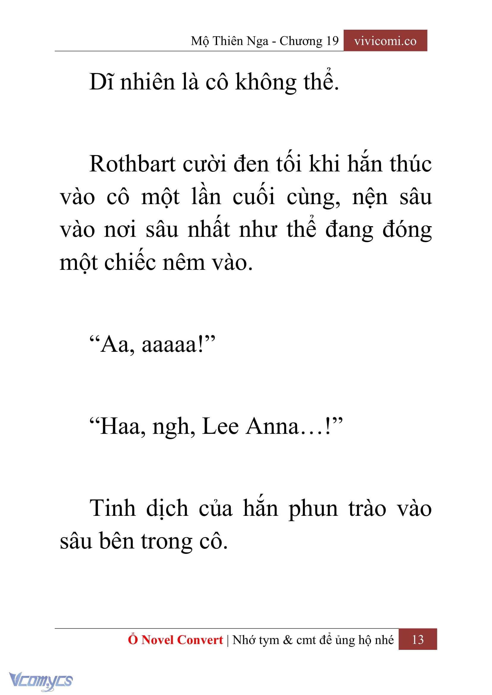 [Novel] Mộ Thiên Nga Chap 19 - Trang 2