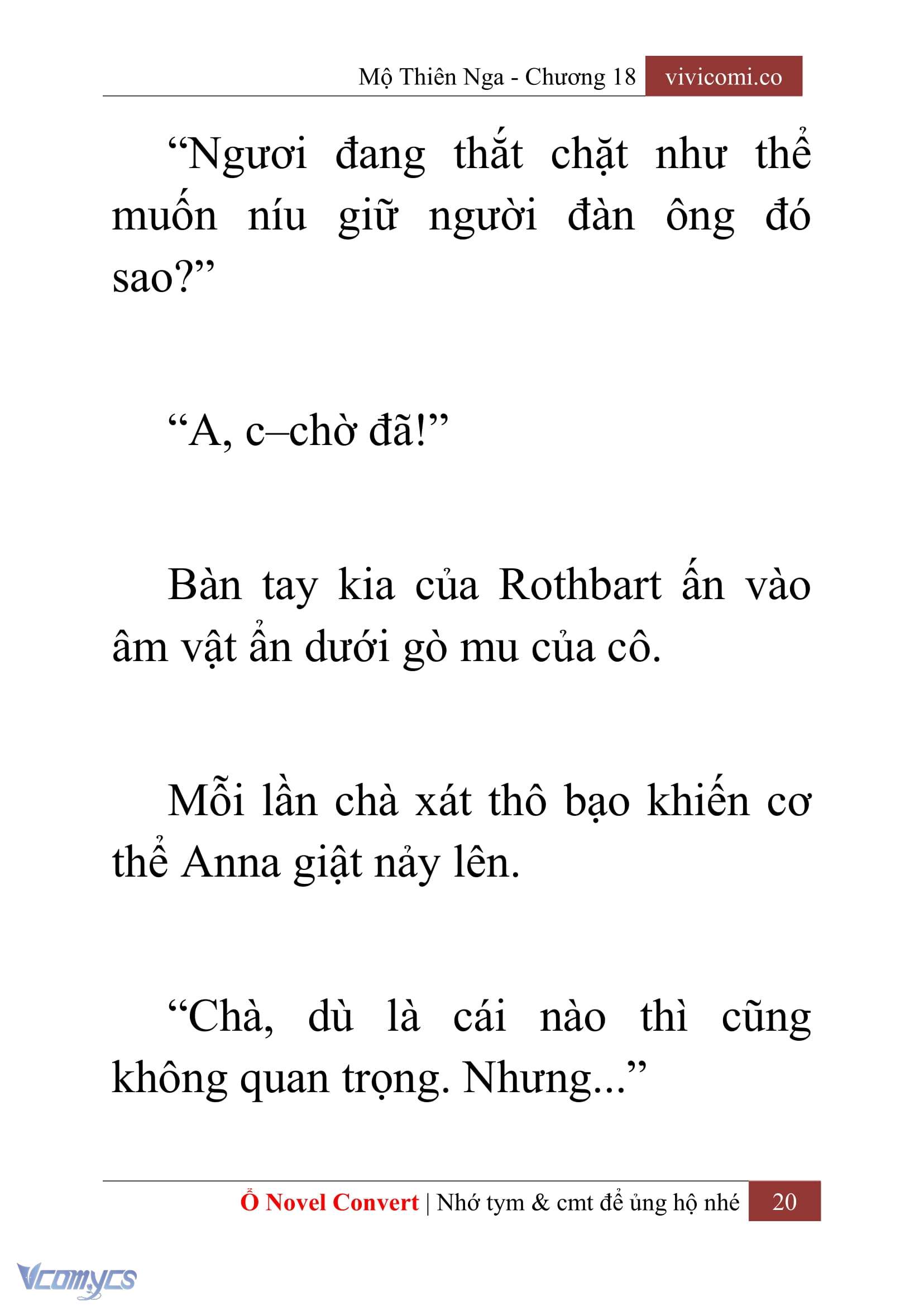 [Novel] Mộ Thiên Nga Chap 18 - Trang 2