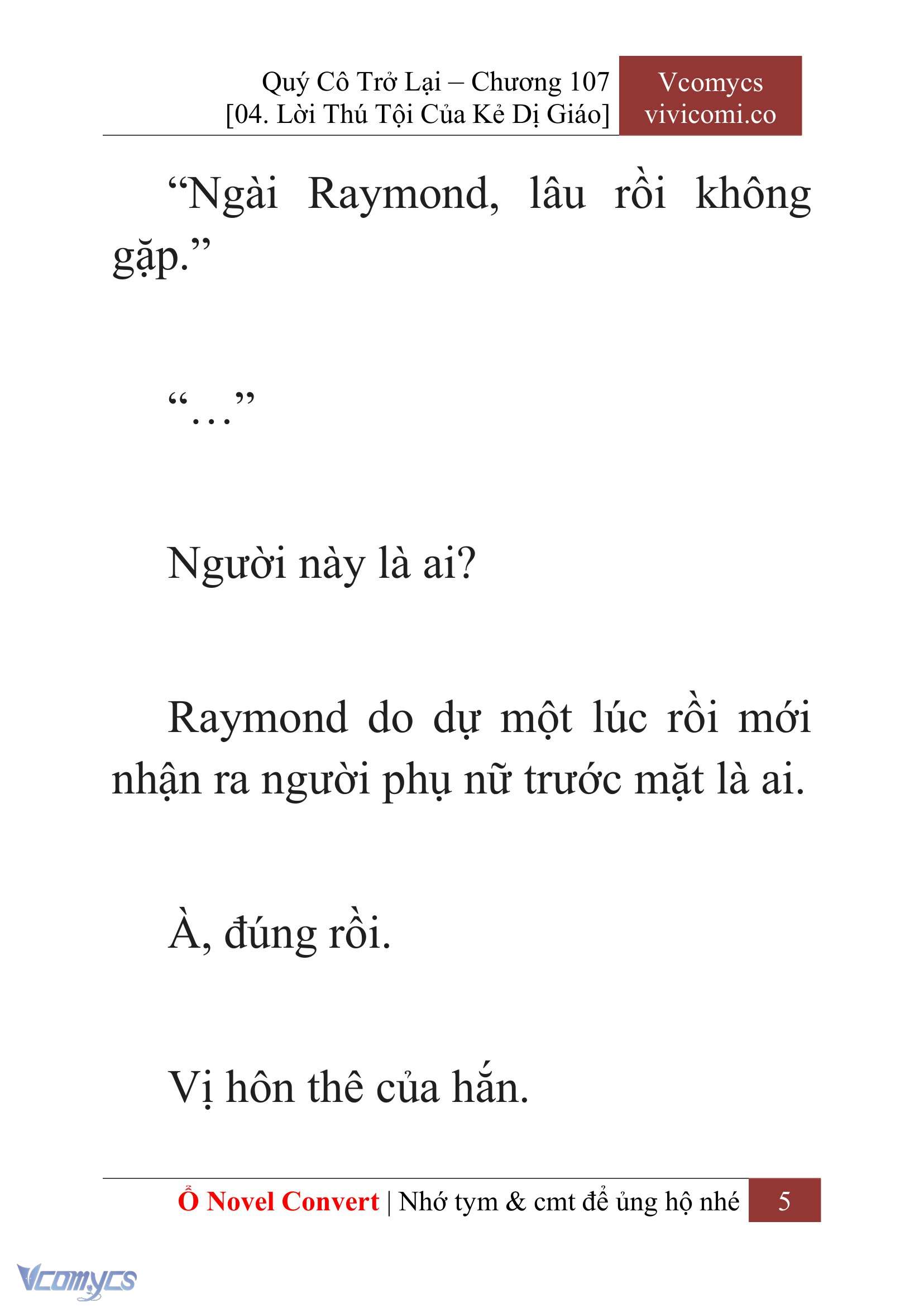 [Novel] Quý Cô Trở Lại Chap 107 - Trang 2
