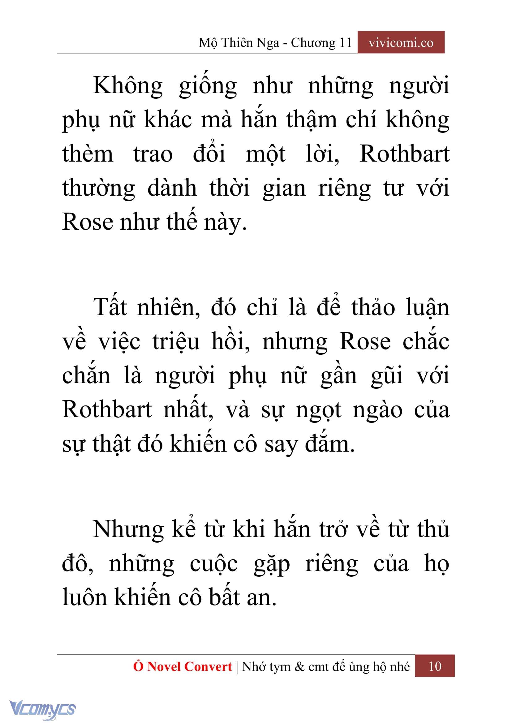[Novel] Mộ Thiên Nga Chap 11 - Trang 2