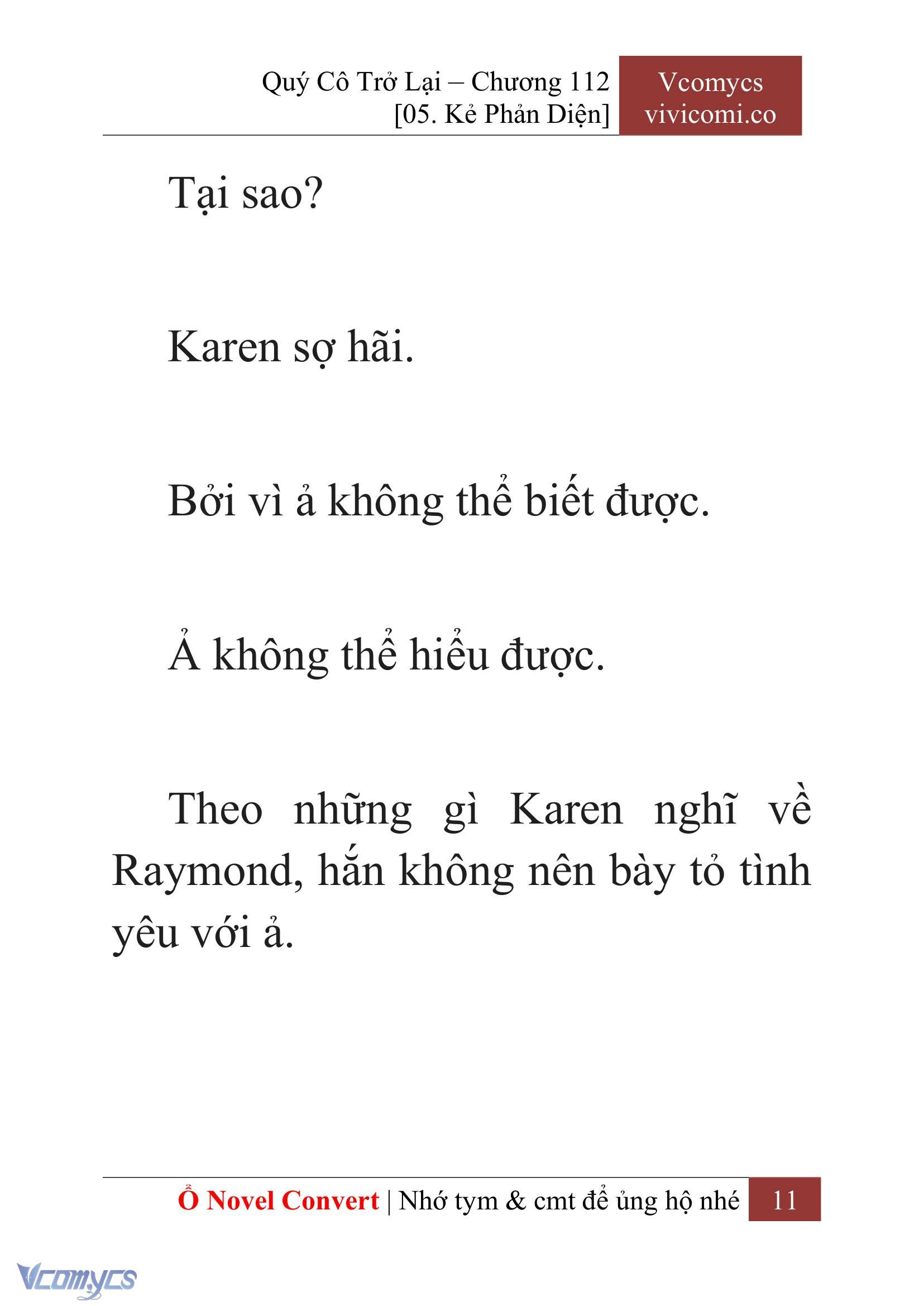 [Novel] Quý Cô Trở Lại Chap 112 - Trang 2