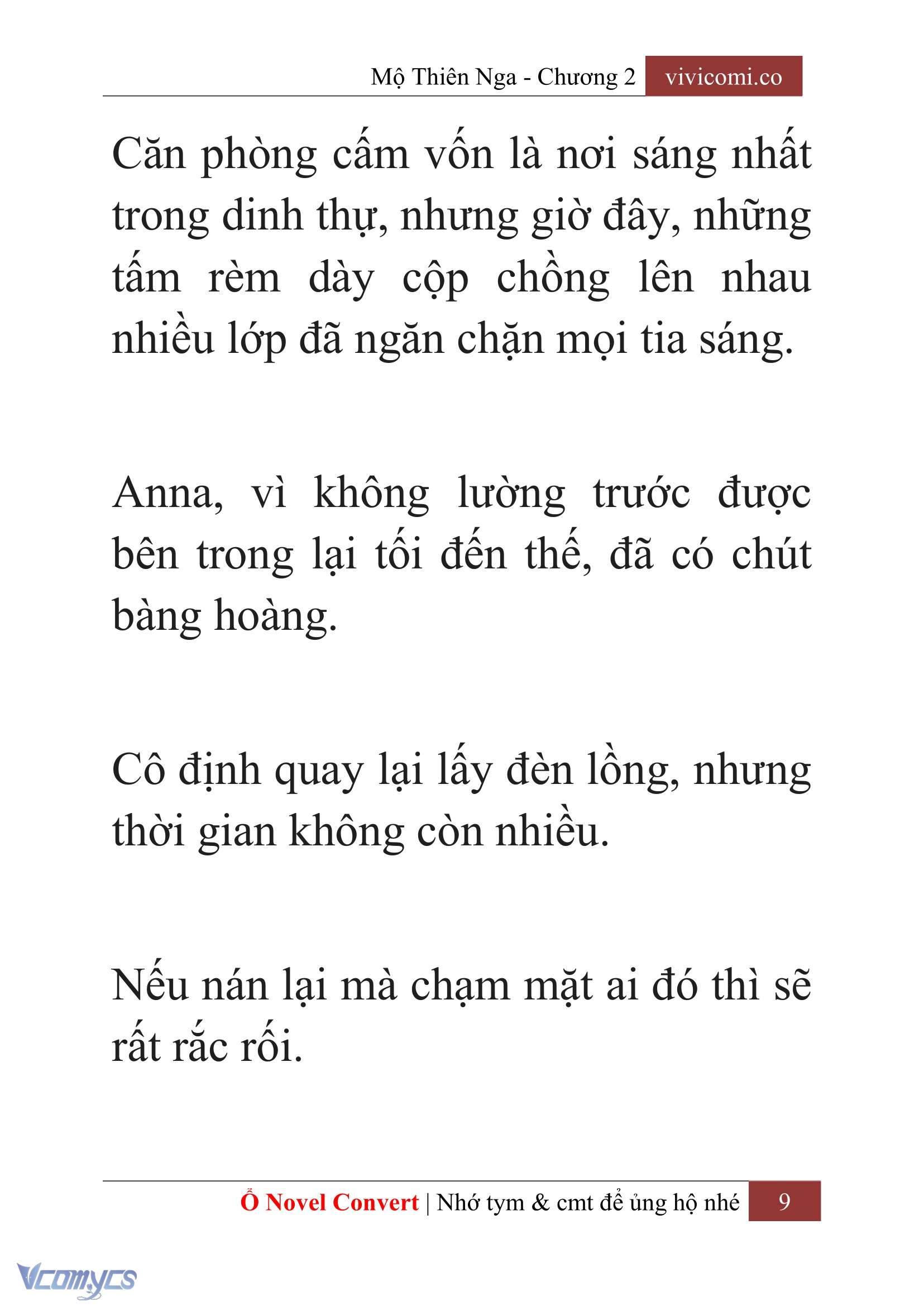 [Novel] Mộ Thiên Nga Chap 2 - Trang 2