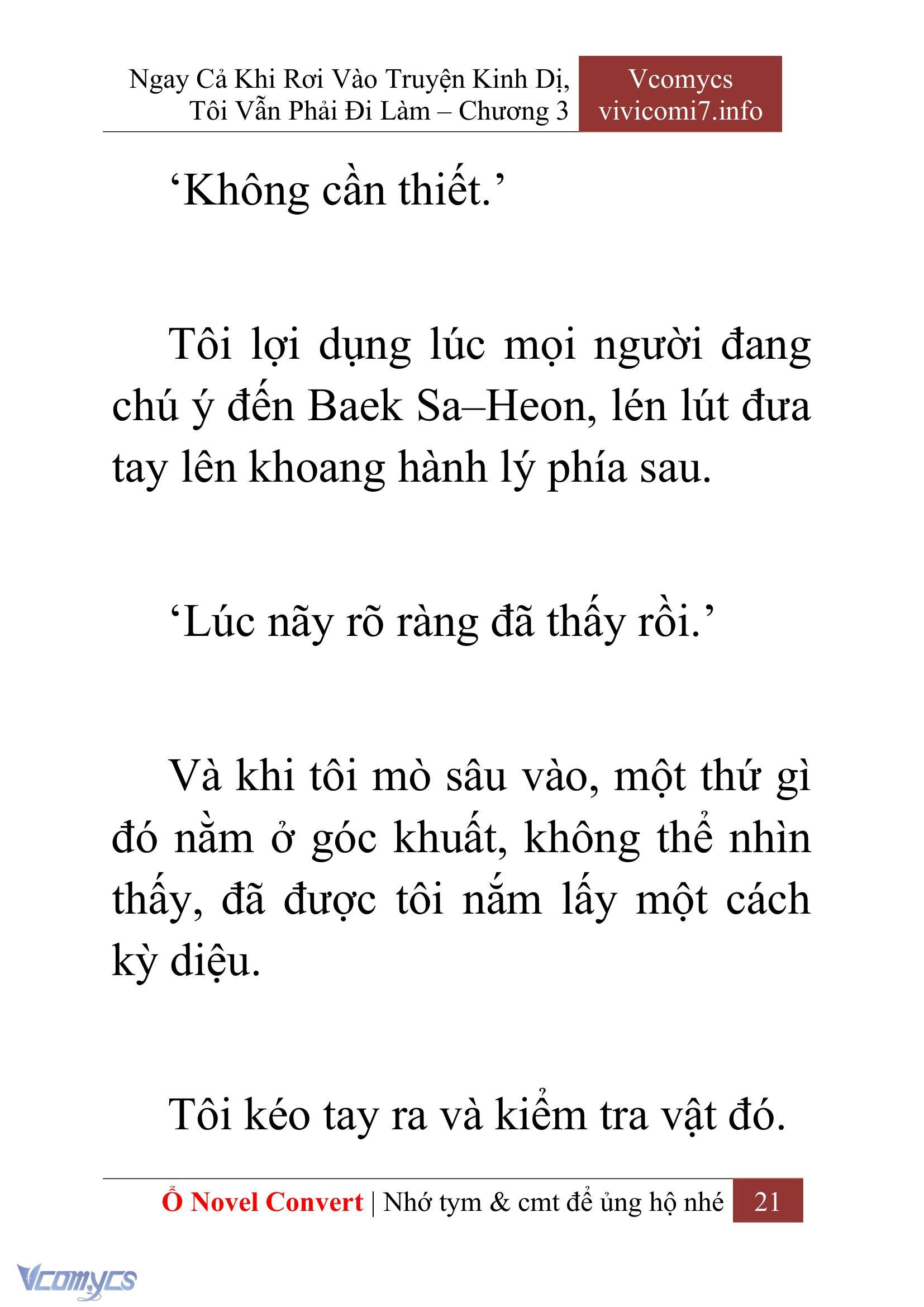 [Novel] Ngay Cả Khi Rơi Vào Truyện Kinh Dị, Tôi Vẫn Phải Đi Làm Chap 3 - Trang 2
