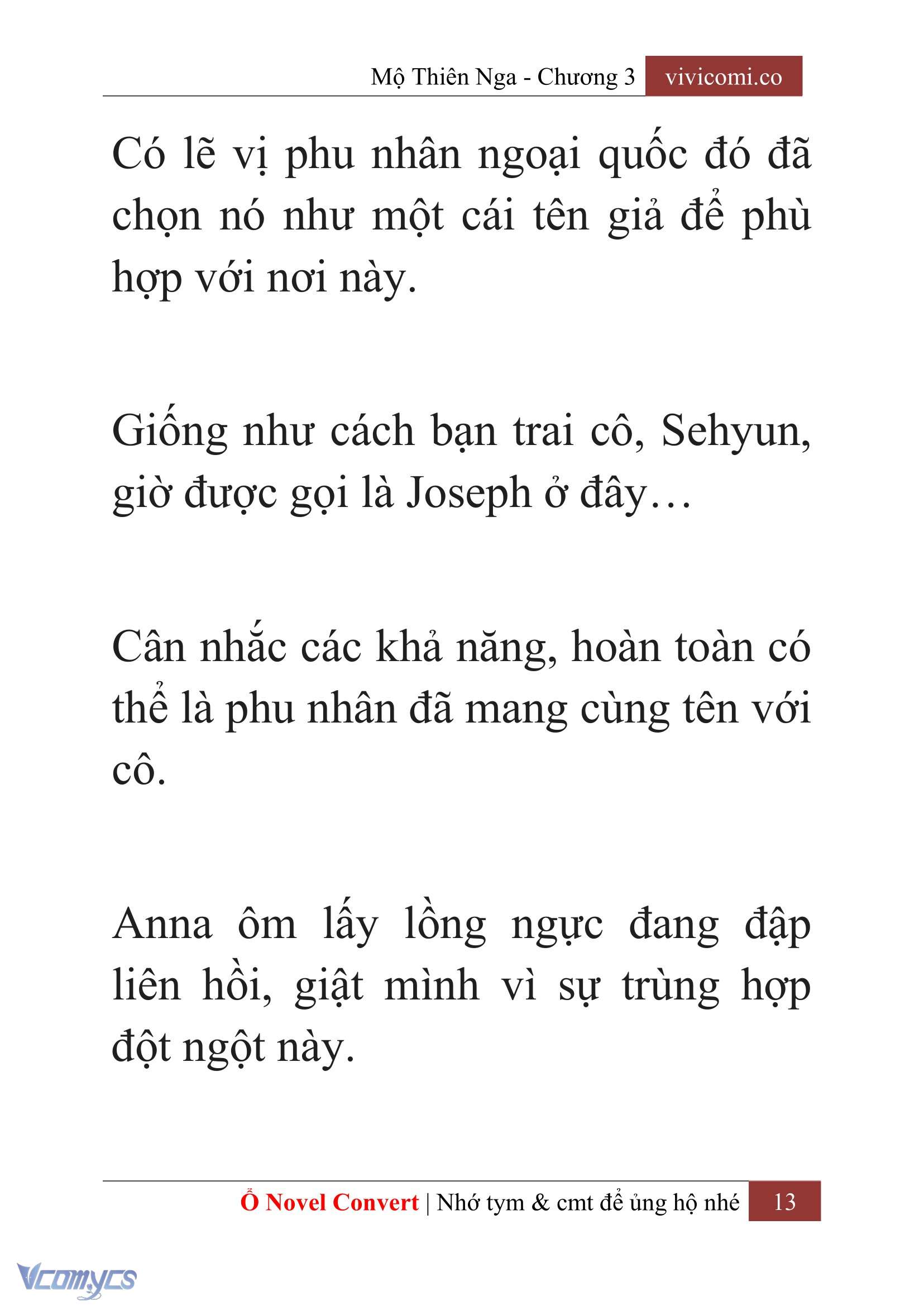 [Novel] Mộ Thiên Nga Chap 3 - Trang 2