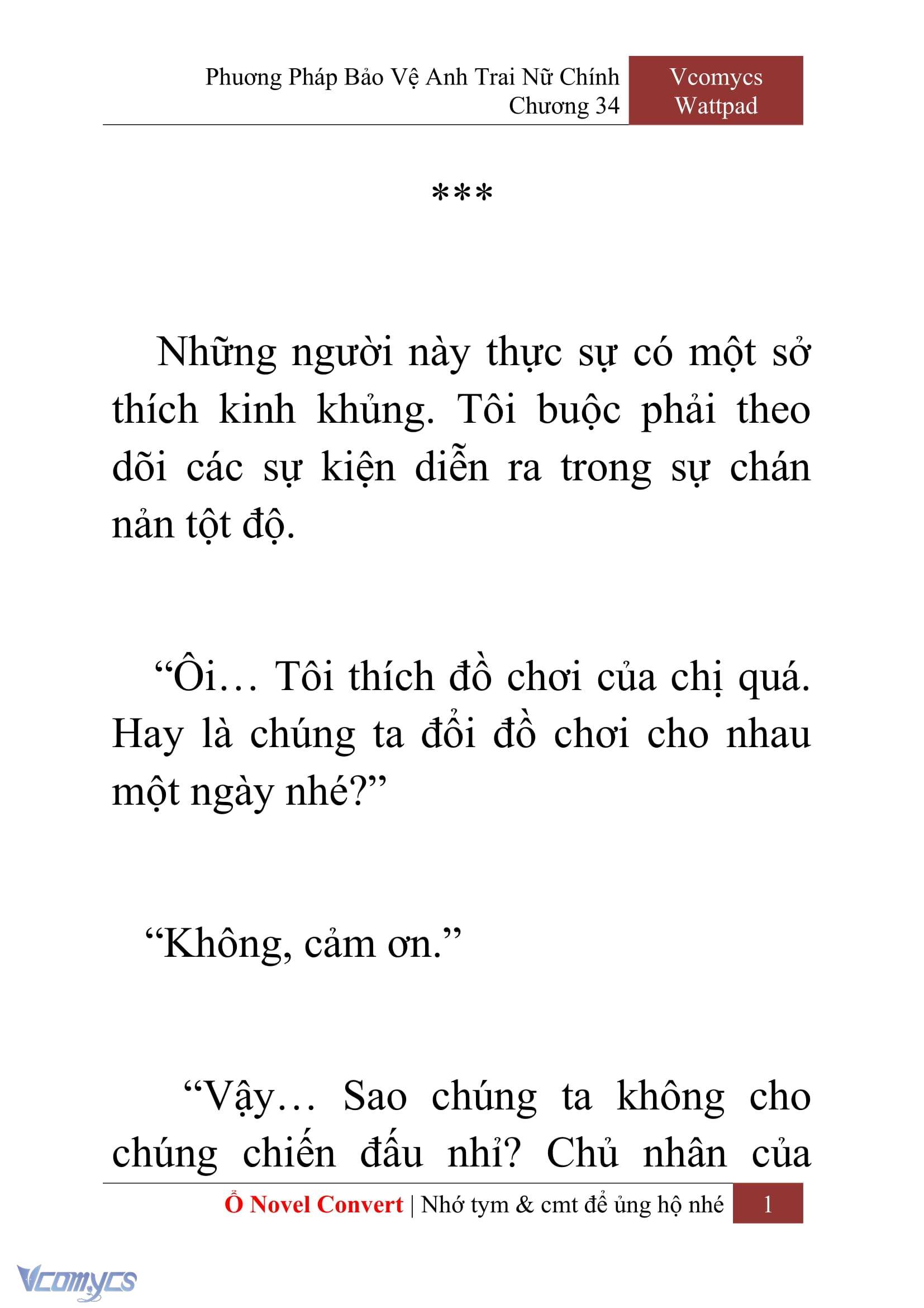 [Novel] Phương Pháp Bảo Vệ Anh Trai Nữ Chính Chap 34 - Trang 2