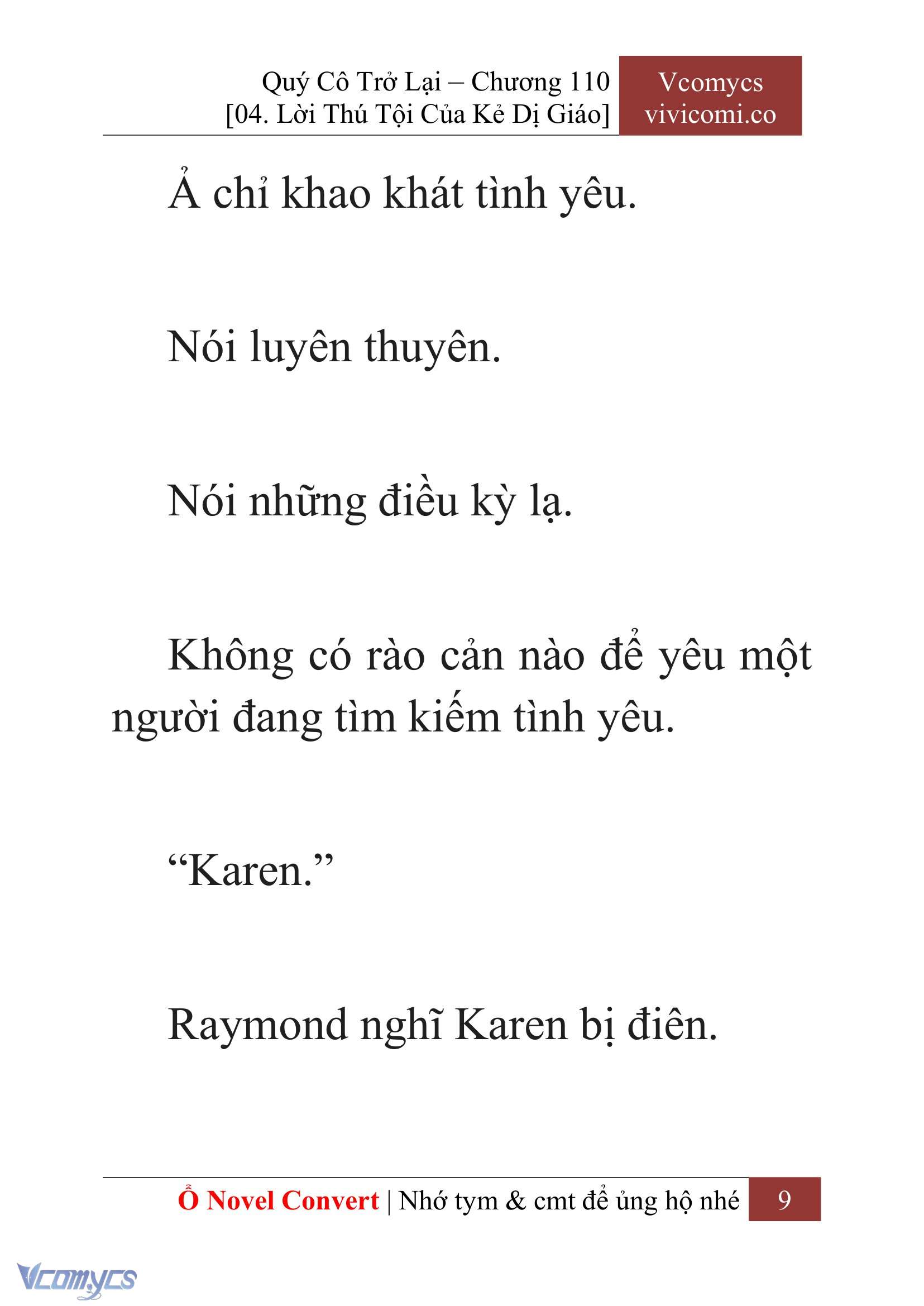 [Novel] Quý Cô Trở Lại Chap 110 - Trang 2