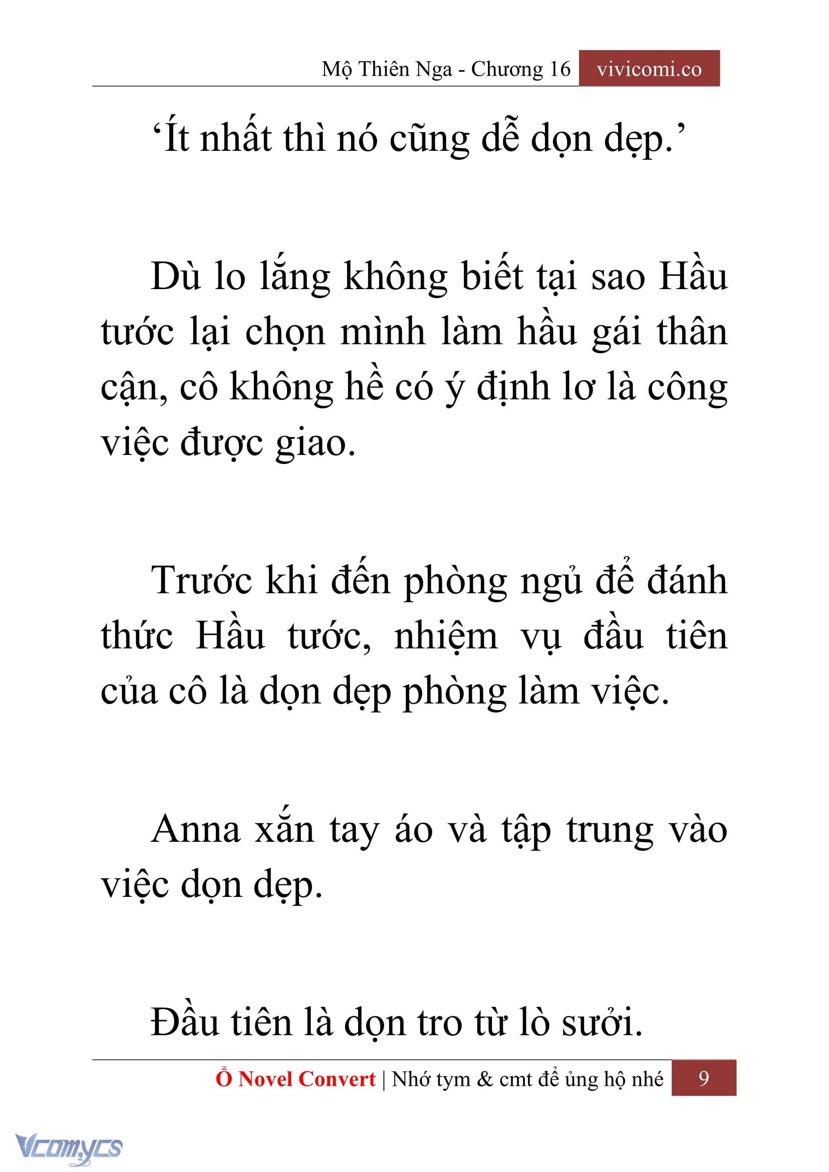 [Novel] Mộ Thiên Nga Chap 16 - Trang 2