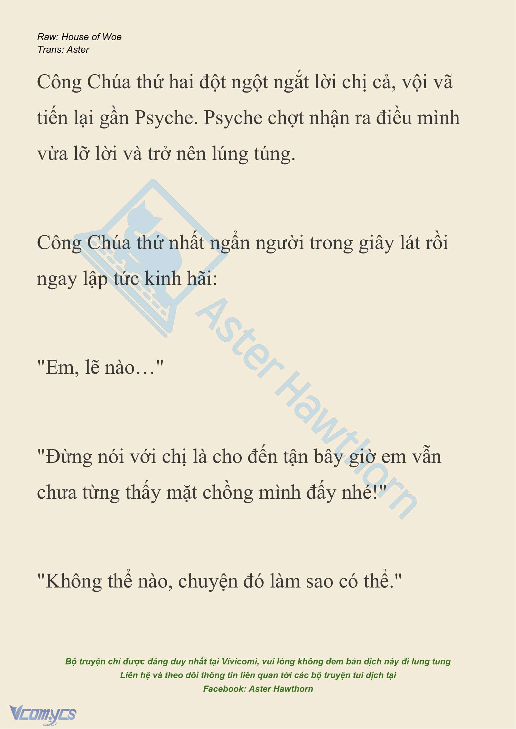 [NOVEL] Dành Cho Các Nữ Thần: Dành cho Psyche Chap 33 - Trang 2