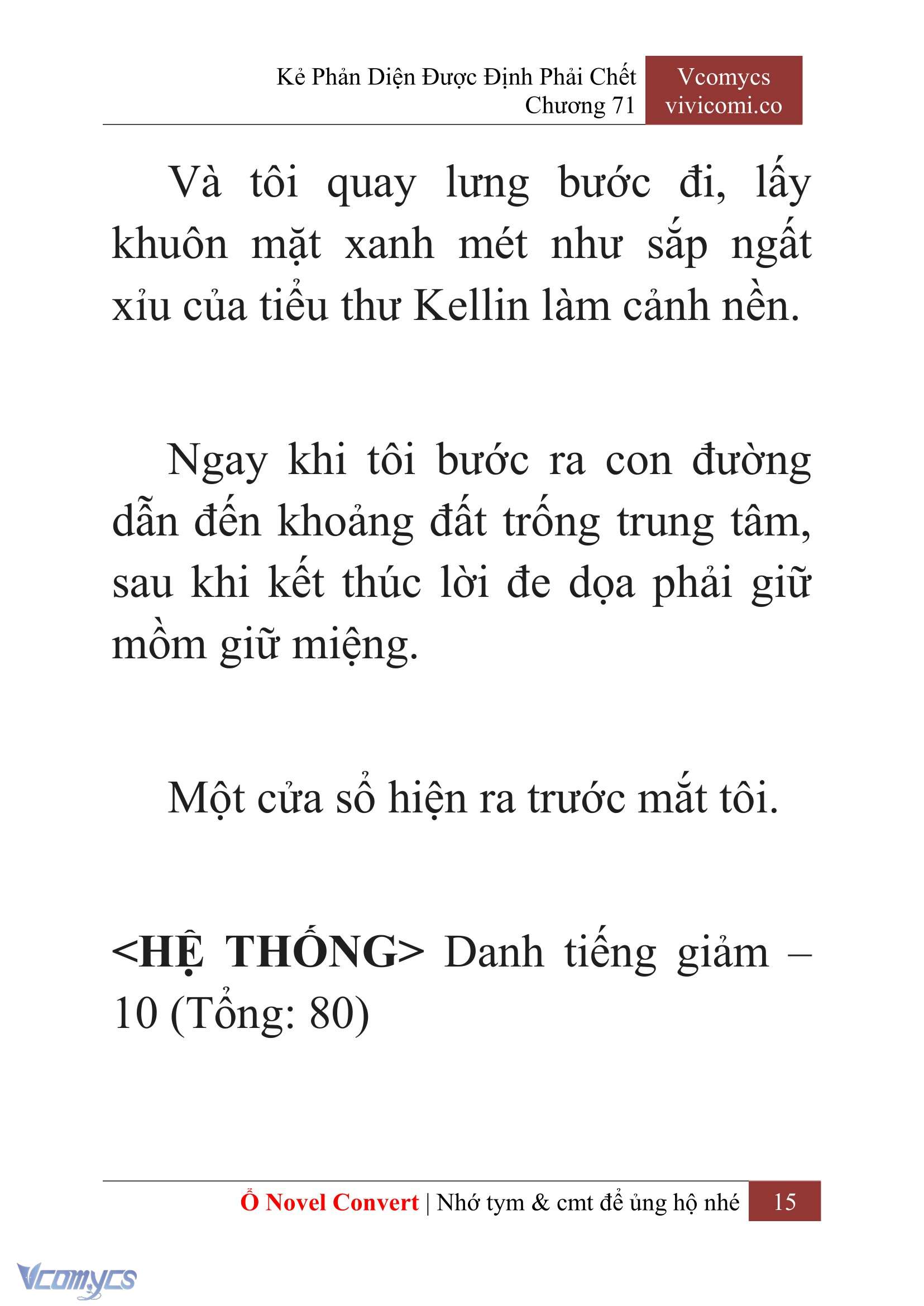 [Novel] Kẻ Phản Diện Được Định Phải Chết Chap 71 - Next Chap 72