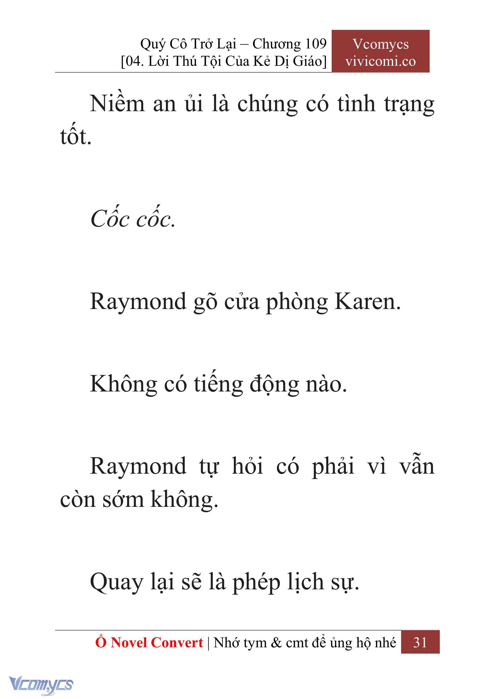[Novel] Quý Cô Trở Lại Chap 109 - Trang 2