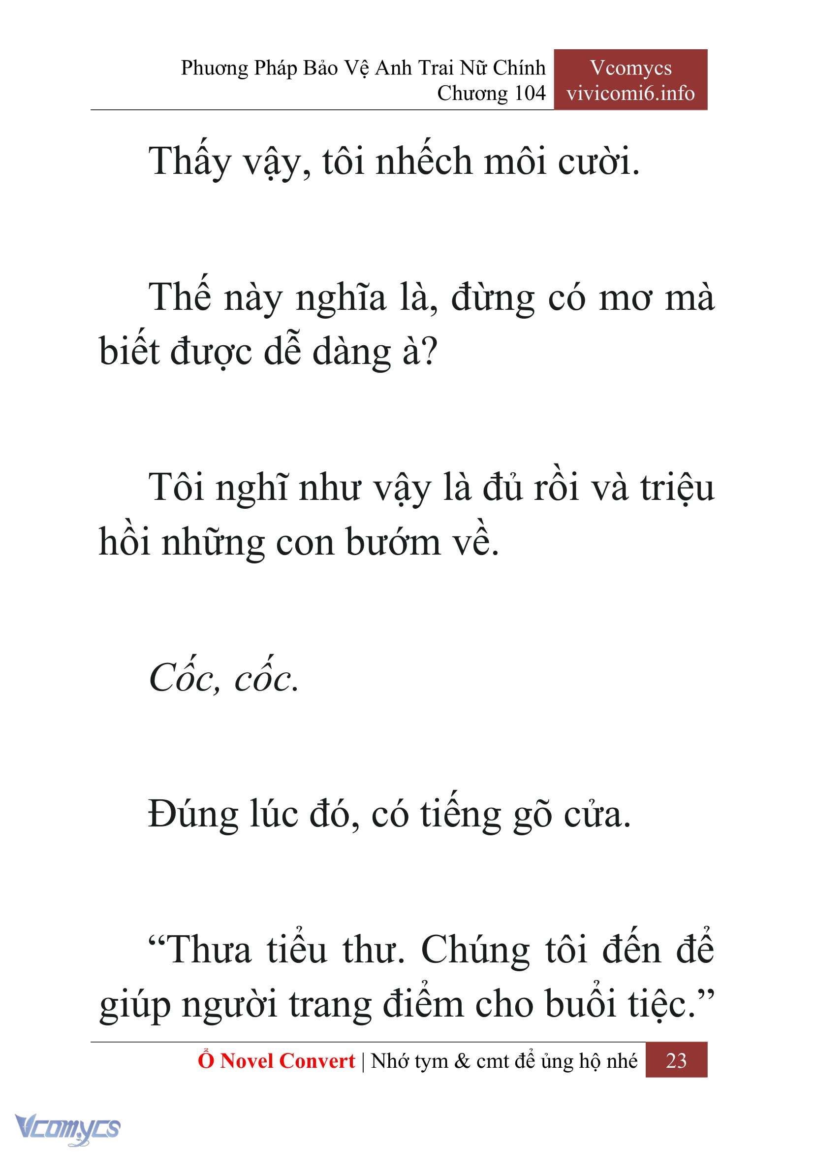 [Novel] Phương Pháp Bảo Vệ Anh Trai Nữ Chính Chap 104 - Trang 2
