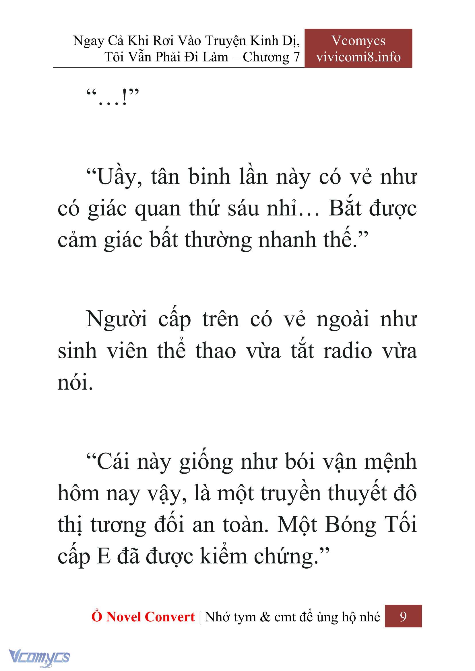 [Novel] Ngay Cả Khi Rơi Vào Truyện Kinh Dị, Tôi Vẫn Phải Đi Làm Chap 7 - Trang 2