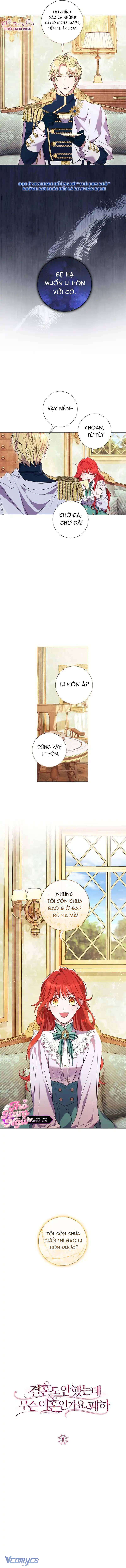 Sao Tôi Có Thể Li Hôn Khi Còn Chưa Kết Hôn Đây, Thưa Bệ Hạ Chap 1 - Trang 2