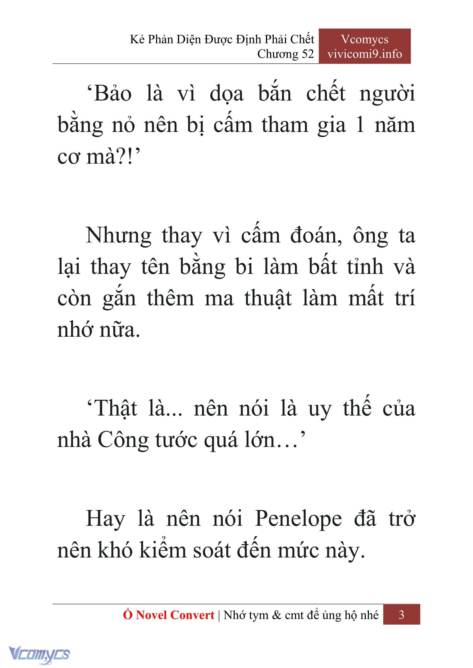 [Novel] Kẻ Phản Diện Được Định Phải Chết Chap 52 - Trang 2