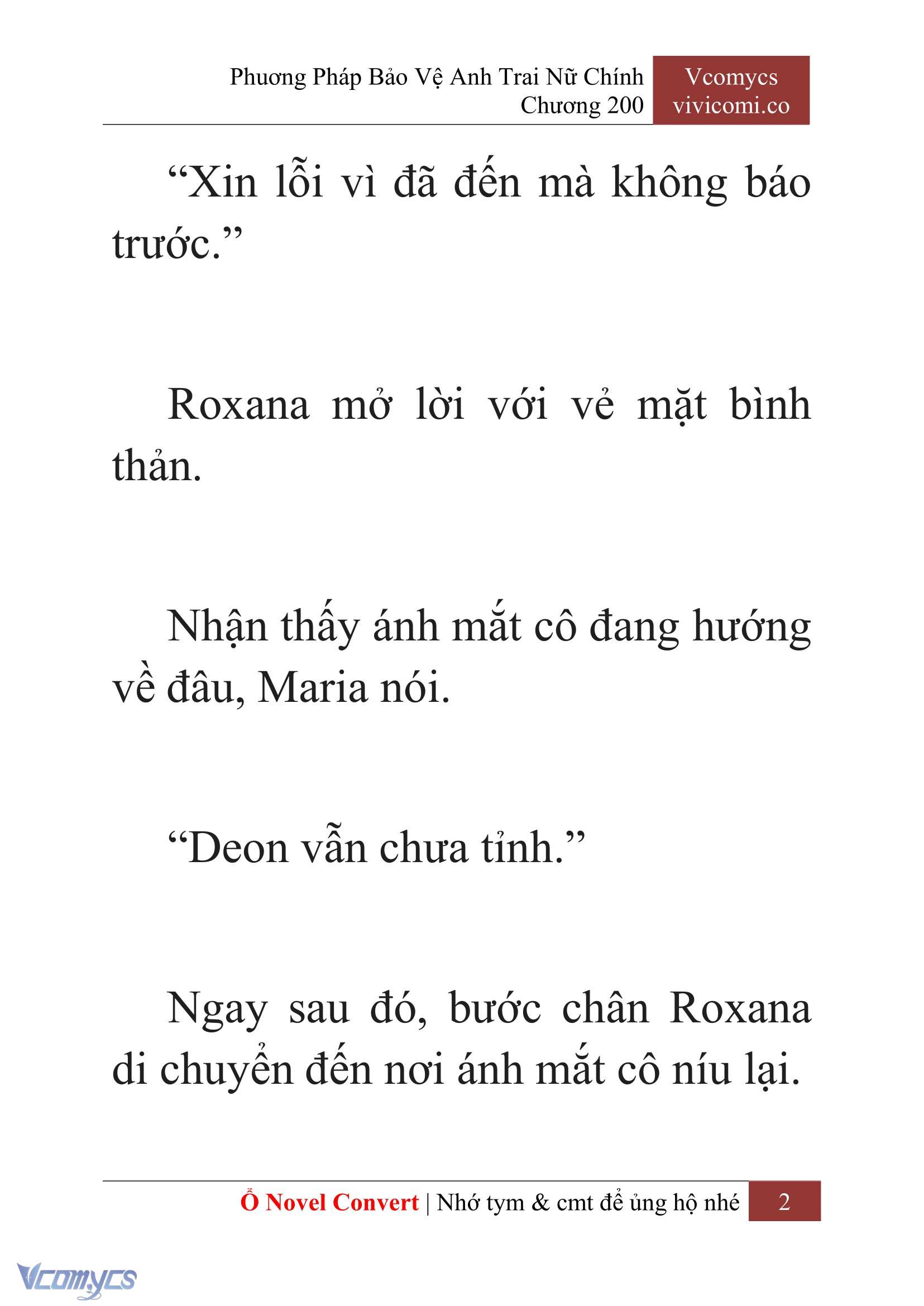 [Novel] Phương Pháp Bảo Vệ Anh Trai Nữ Chính Chap 200 - Trang 2