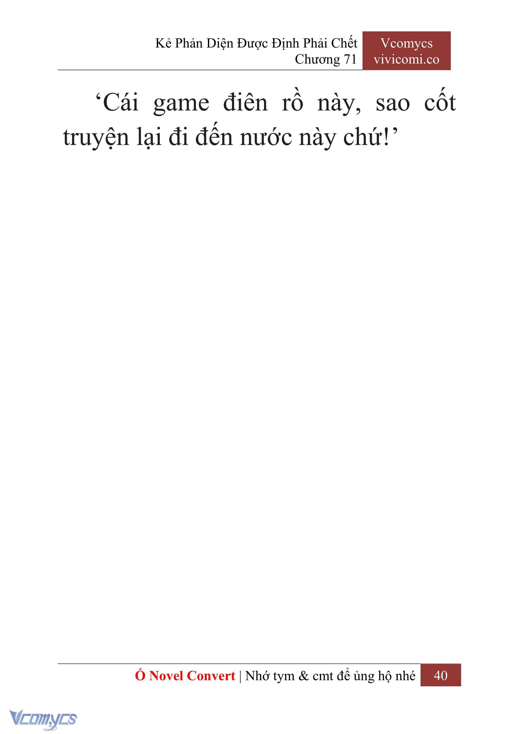 [Novel] Kẻ Phản Diện Được Định Phải Chết Chap 71 - Next Chap 72