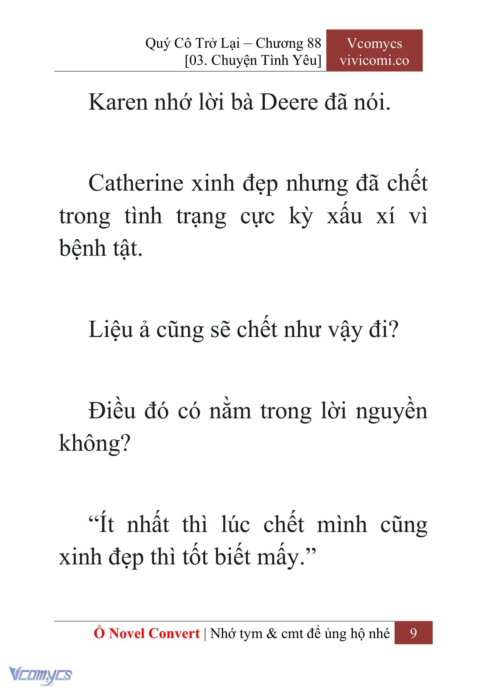 [Novel] Quý Cô Trở Lại Chap 88 - Next Chap 89