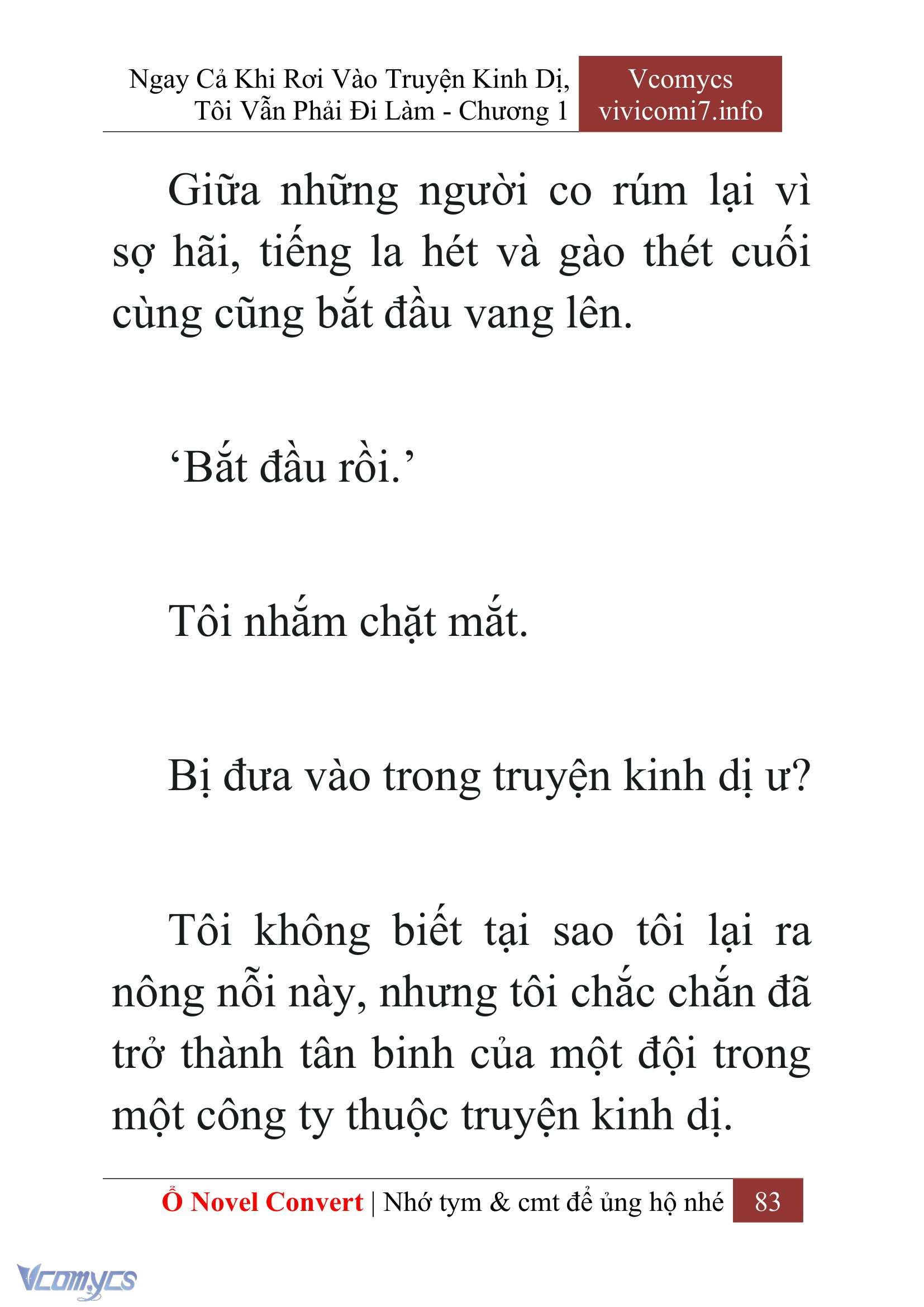 [Novel] Ngay Cả Khi Rơi Vào Truyện Kinh Dị, Tôi Vẫn Phải Đi Làm Chap 1 - Trang 2