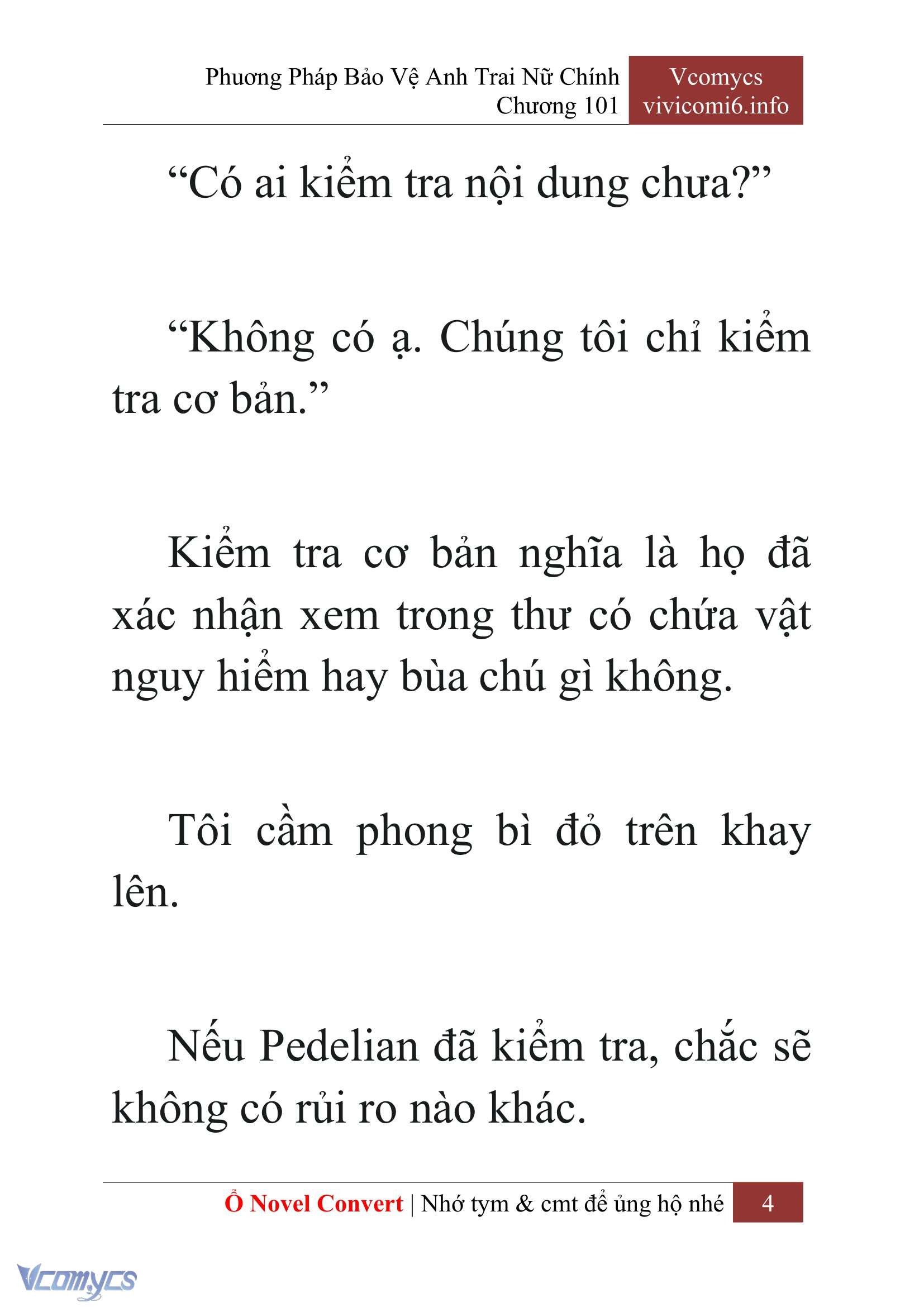 [Novel] Phương Pháp Bảo Vệ Anh Trai Nữ Chính Chap 101 - Trang 2