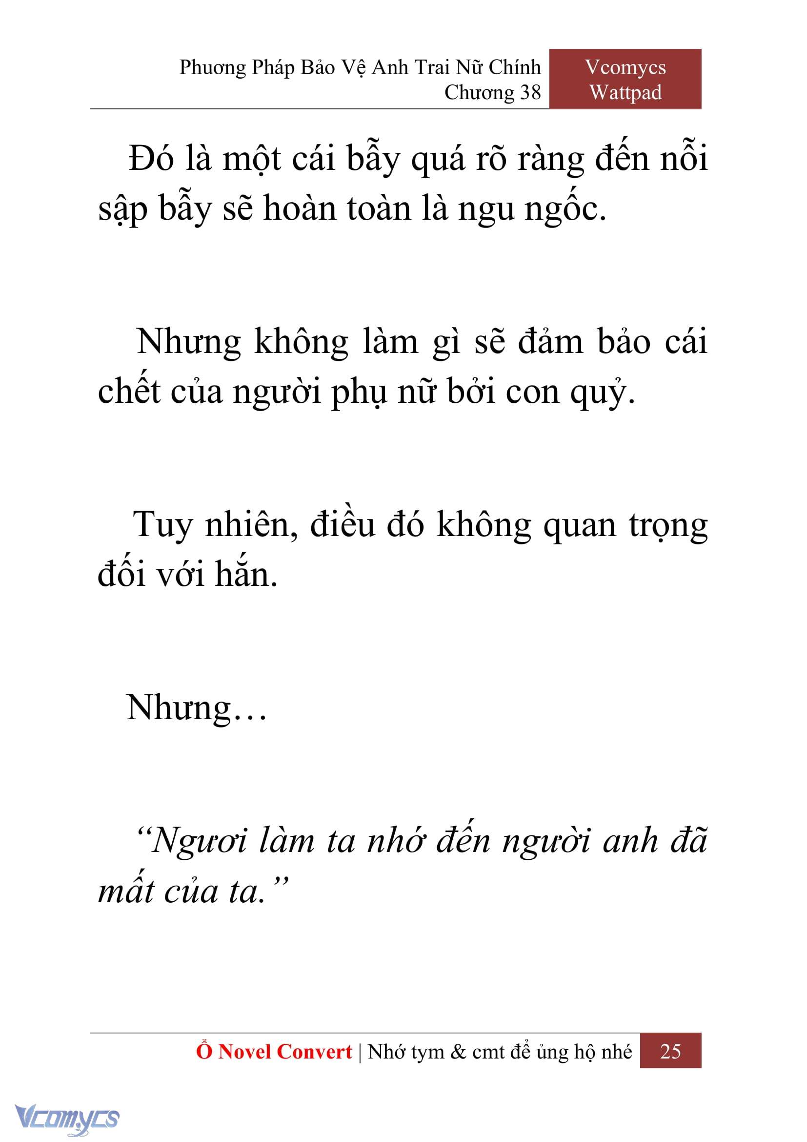 [Novel] Phương Pháp Bảo Vệ Anh Trai Nữ Chính Chap 38 - Trang 2