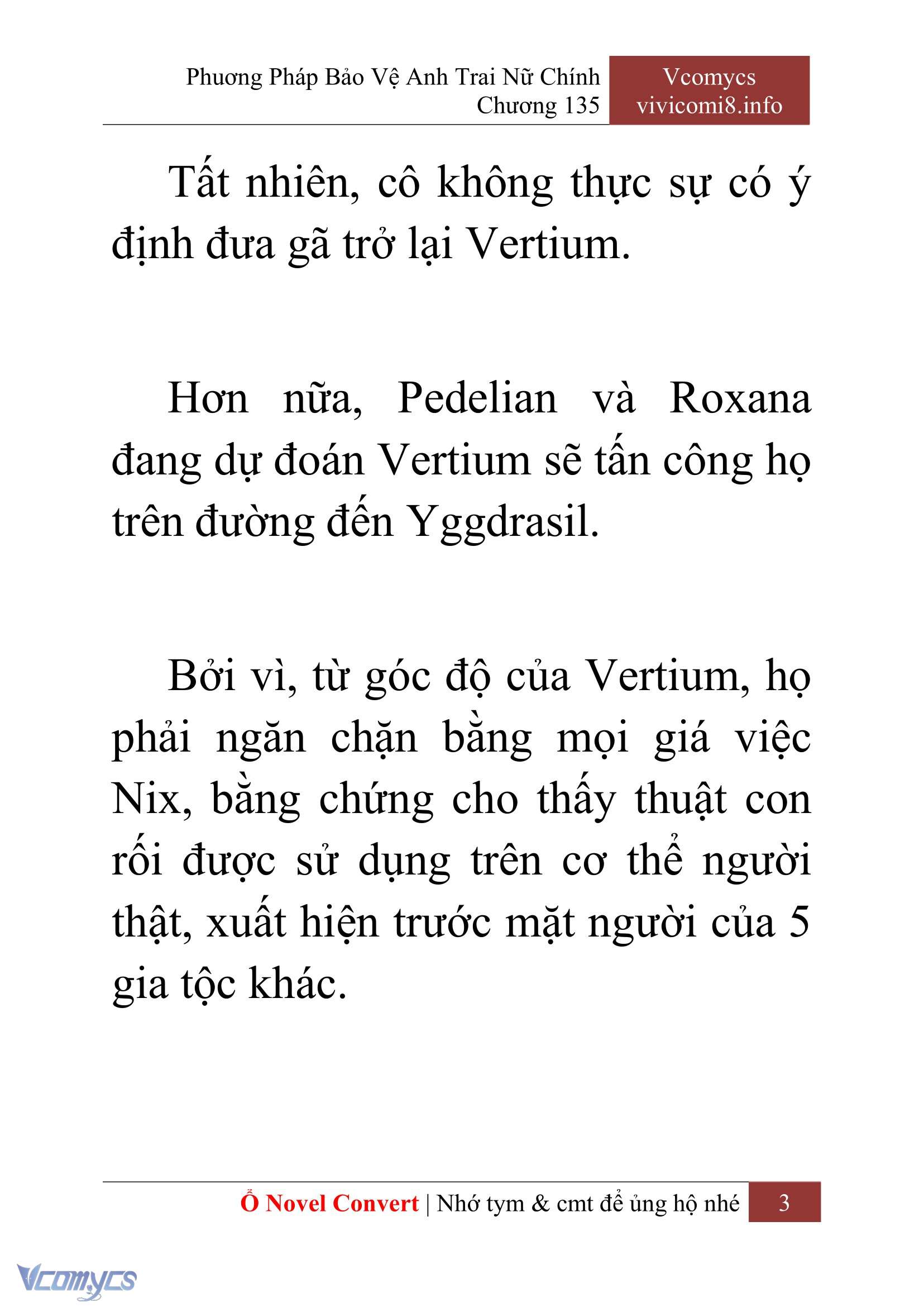 [Novel] Phương Pháp Bảo Vệ Anh Trai Nữ Chính Chap 135 - Trang 2