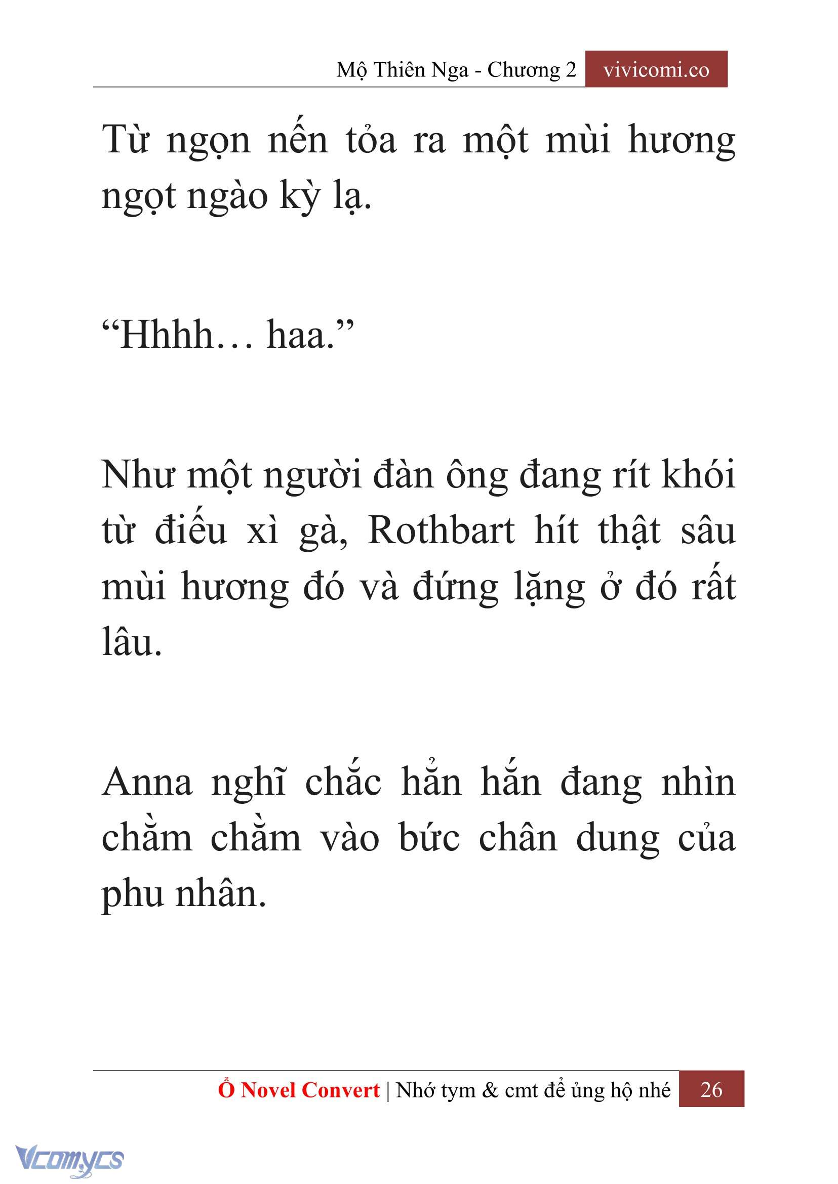 [Novel] Mộ Thiên Nga Chap 2 - Trang 2