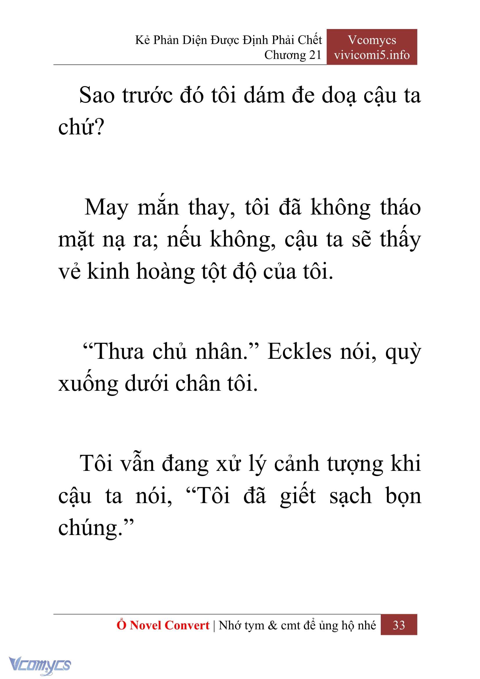 [Novel] Kẻ Phản Diện Được Định Phải Chết Chap 21 - Trang 2