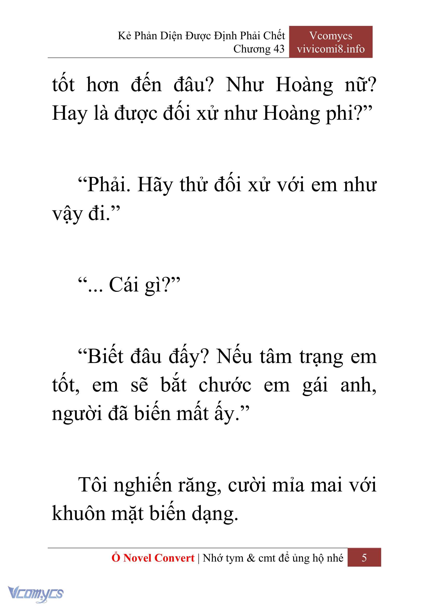 [Novel] Kẻ Phản Diện Được Định Phải Chết Chap 43 - Trang 2