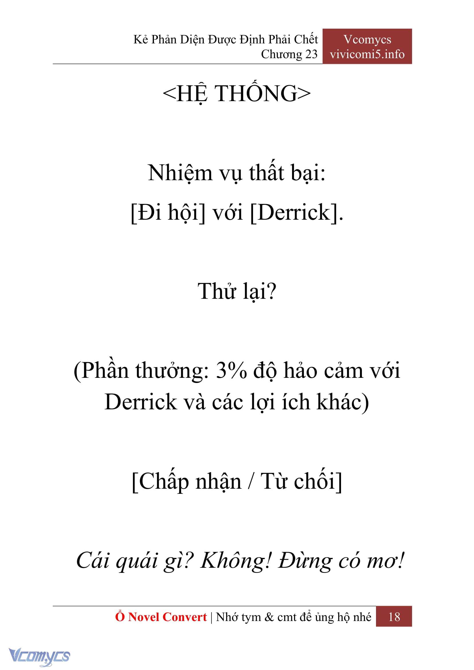 [Novel] Kẻ Phản Diện Được Định Phải Chết Chap 23 - Trang 2