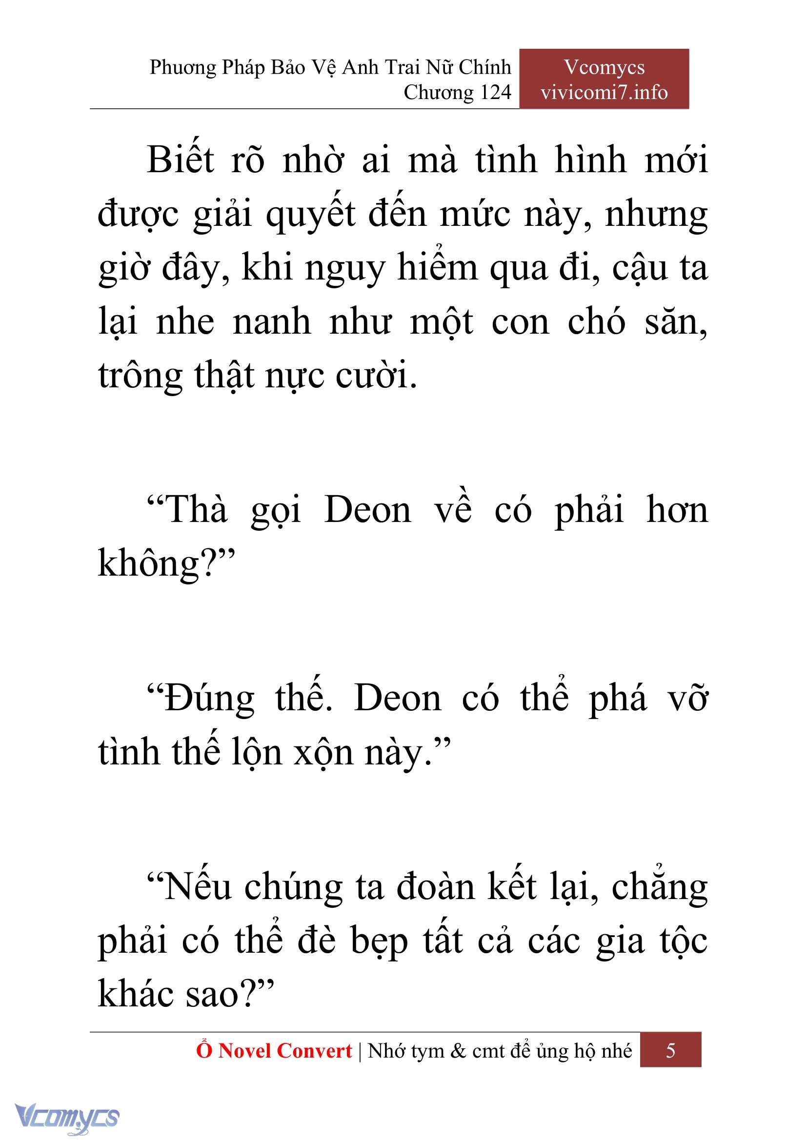 [Novel] Phương Pháp Bảo Vệ Anh Trai Nữ Chính Chap 124 - Trang 2