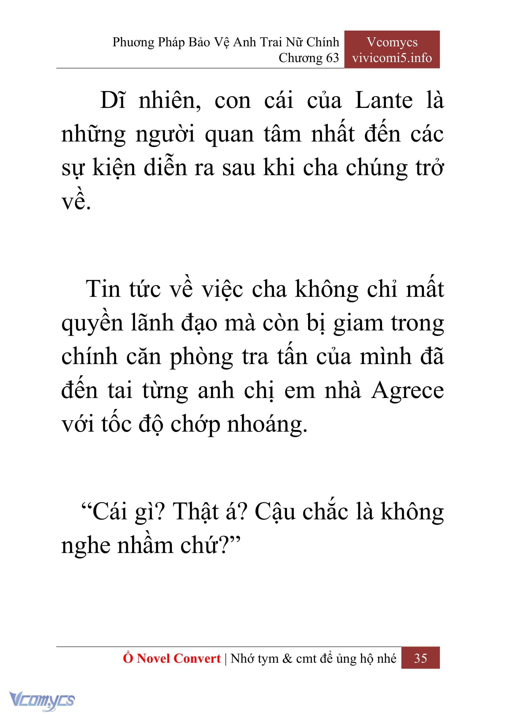[Novel] Phương Pháp Bảo Vệ Anh Trai Nữ Chính Chap 63 - Trang 2