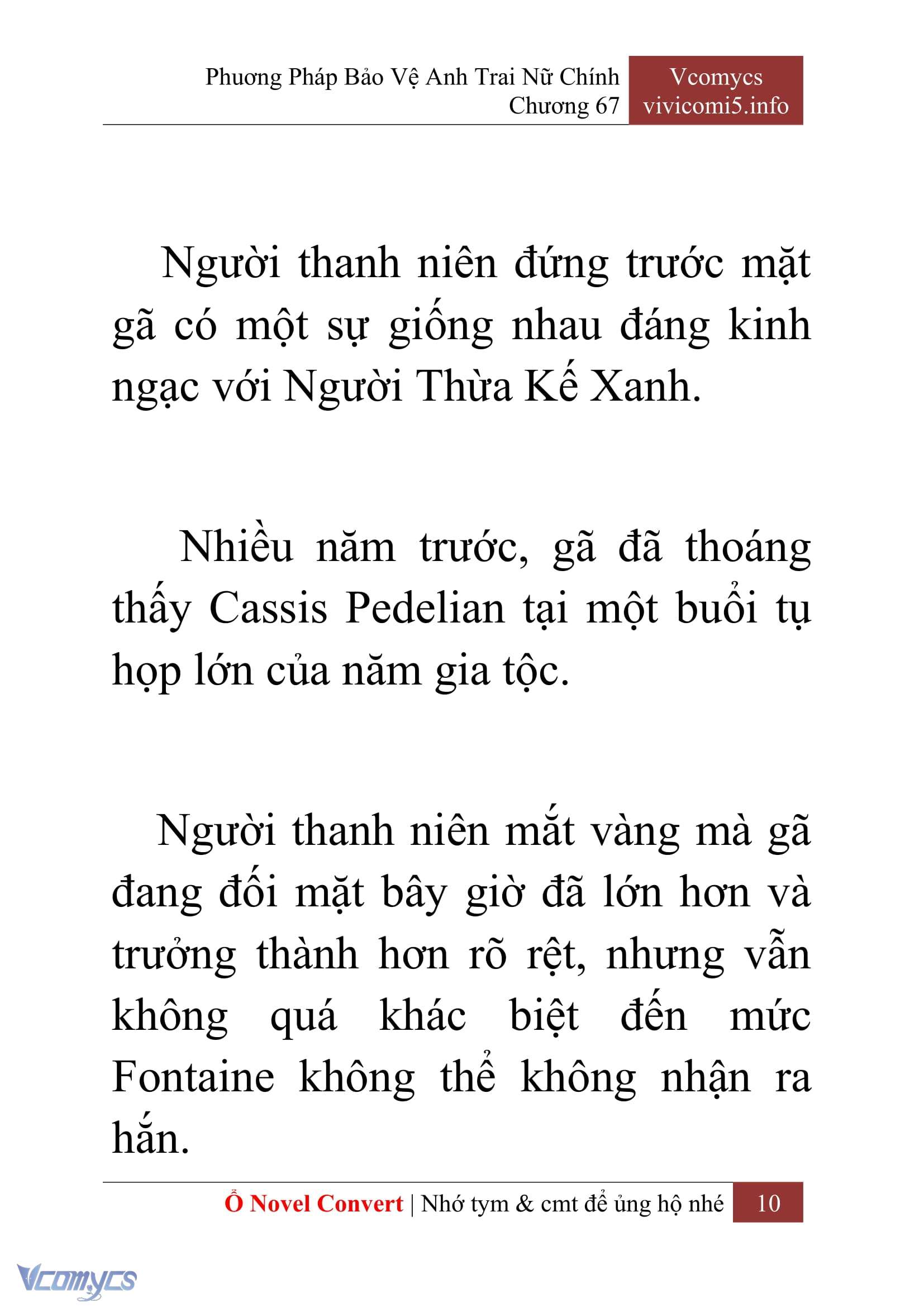 [Novel] Phương Pháp Bảo Vệ Anh Trai Nữ Chính Chap 67 - Trang 2