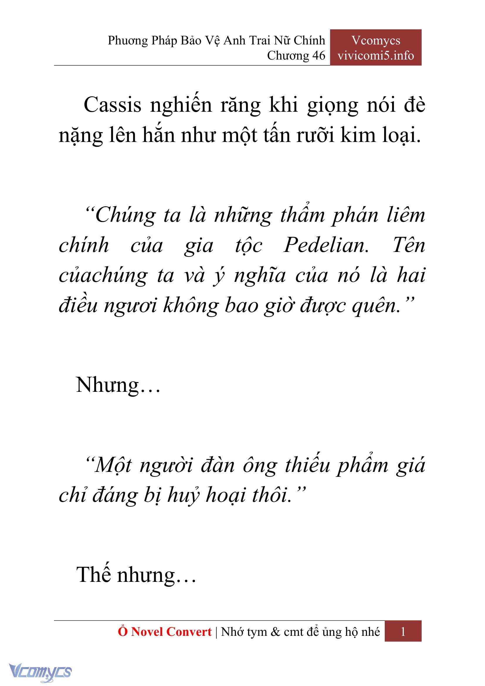 [Novel] Phương Pháp Bảo Vệ Anh Trai Nữ Chính Chap 46 - Trang 2