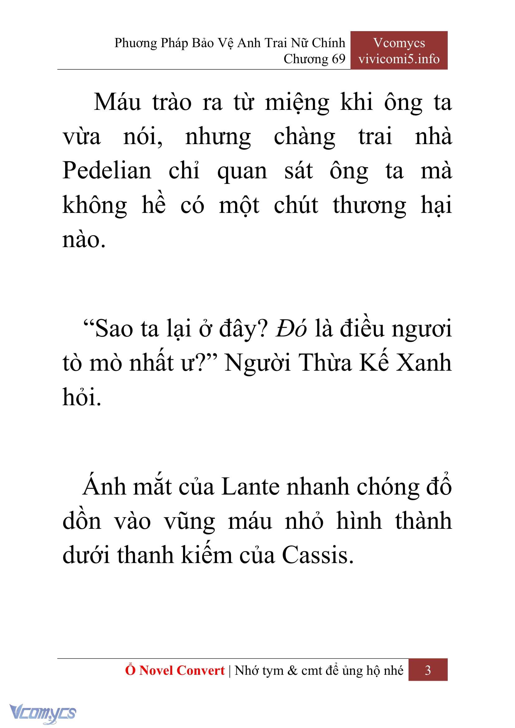 [Novel] Phương Pháp Bảo Vệ Anh Trai Nữ Chính Chap 69 - Trang 2