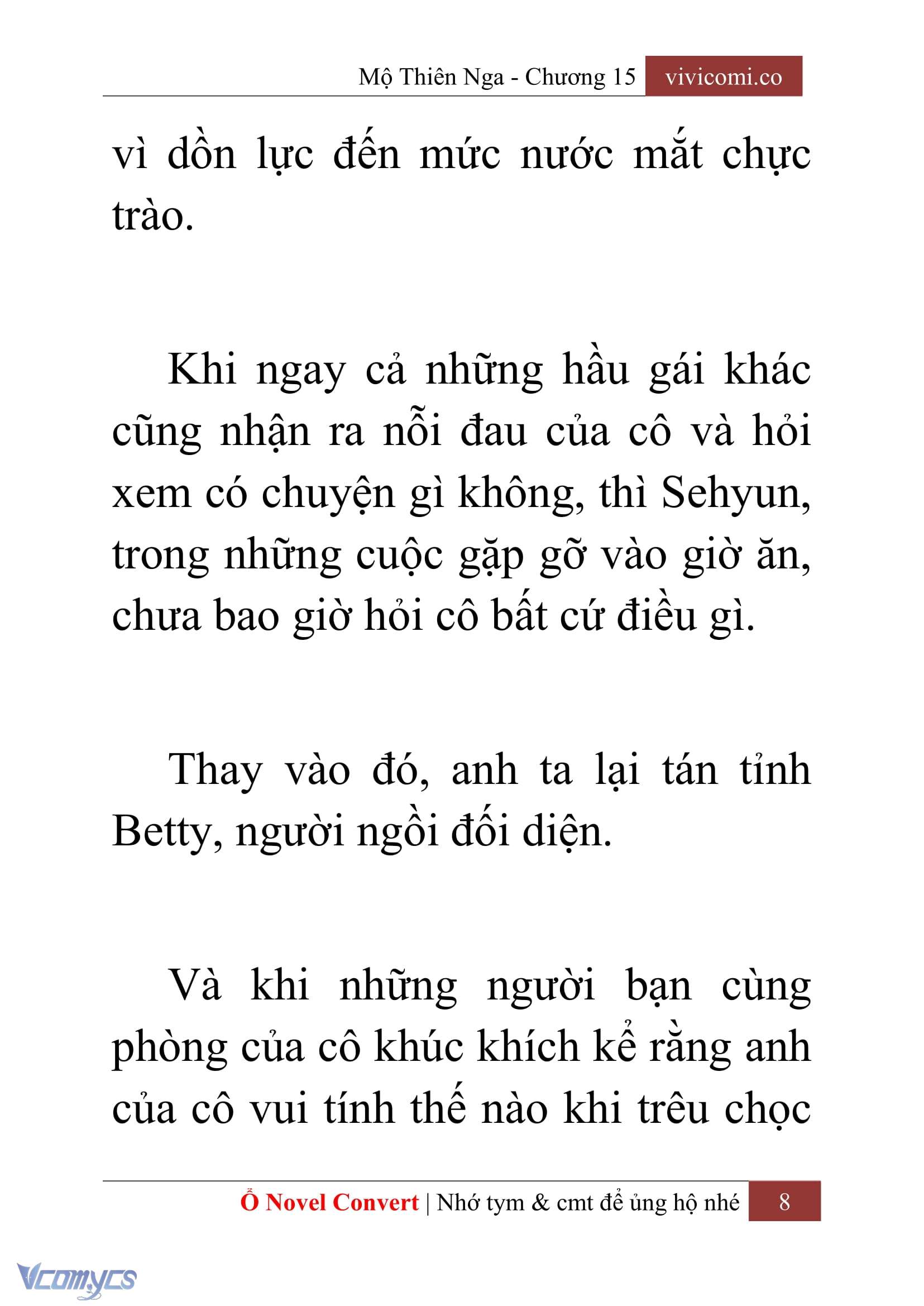 [Novel] Mộ Thiên Nga Chap 15 - Trang 2